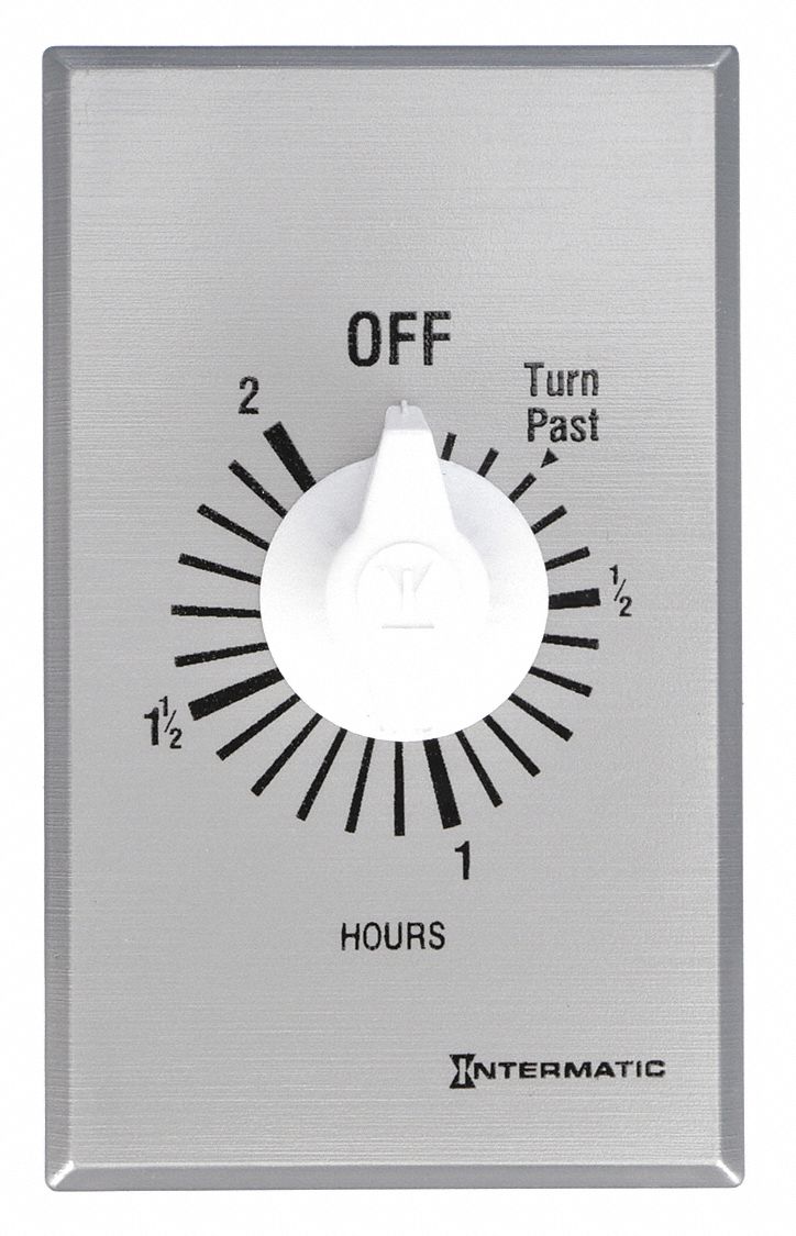 INTERMATIC, 0 to 2 hr, Silver, SpringWound Timer 3FXC2FF2H Grainger