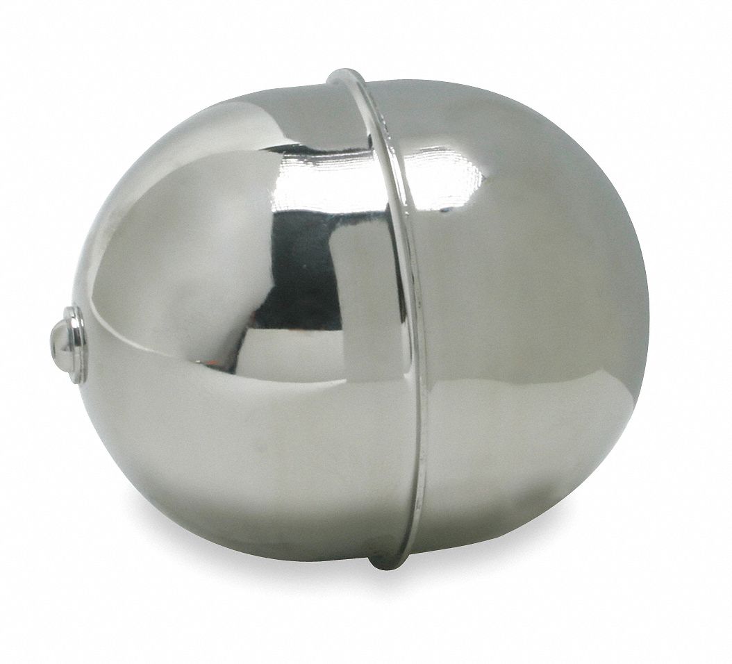 NAUGATUCK Float Ball Stainless Steel, Internal Connection, 4 in Float