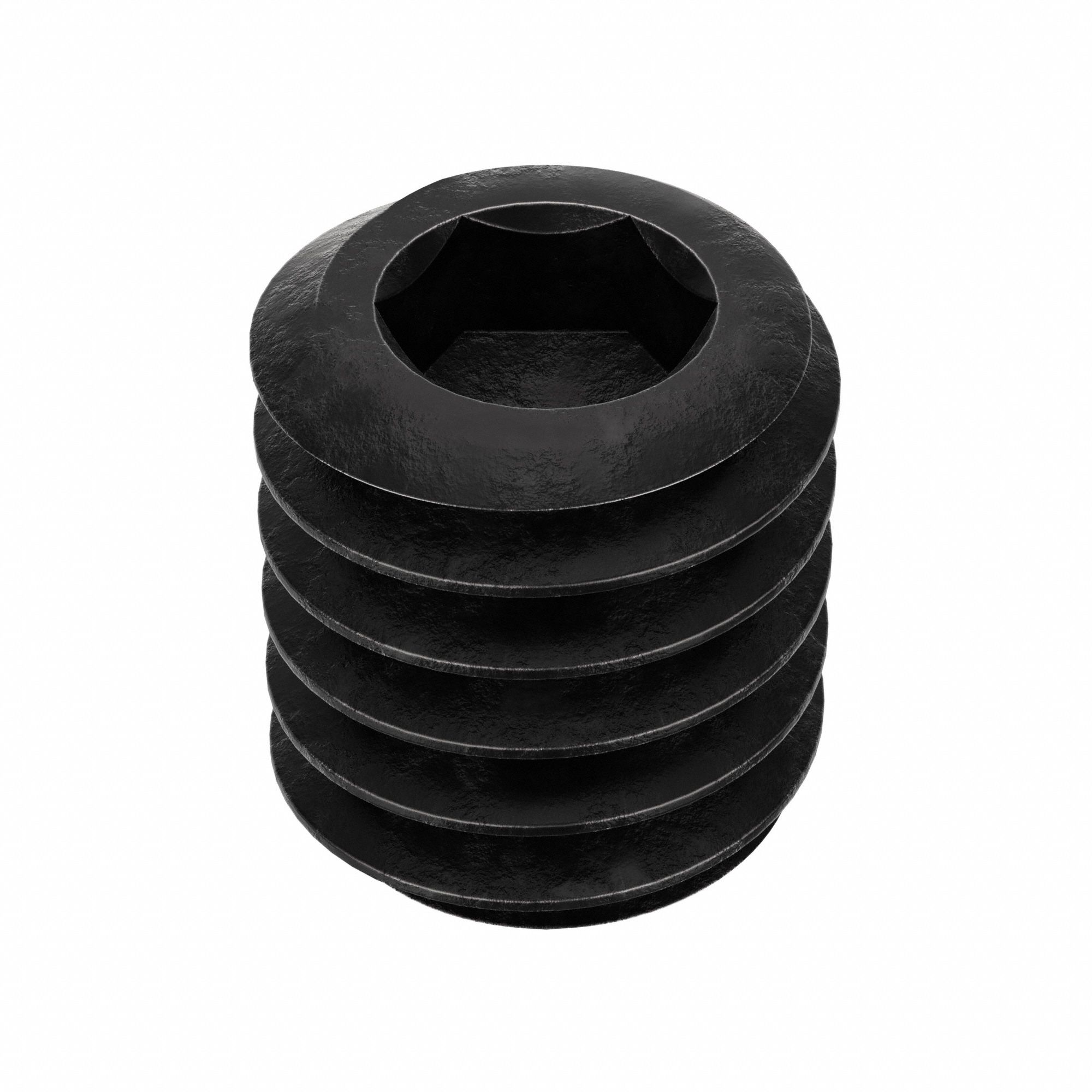 Socket Set Screw: 5/16"-18 Thread Size, 3/8 in Overall Lg, Cup pt, Alloy Steel, Black Oxide, 100 PK