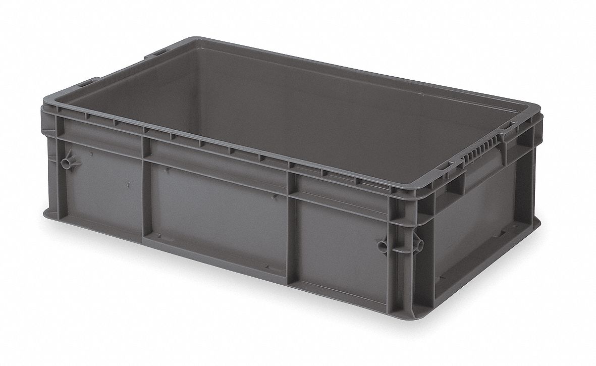 Buckhorn SW241507F101000 Plastic Straight Wall Tote Storage Container, 24 x 15