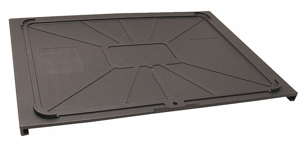 Lid,  17.5 in W,  Plastic,  Gray