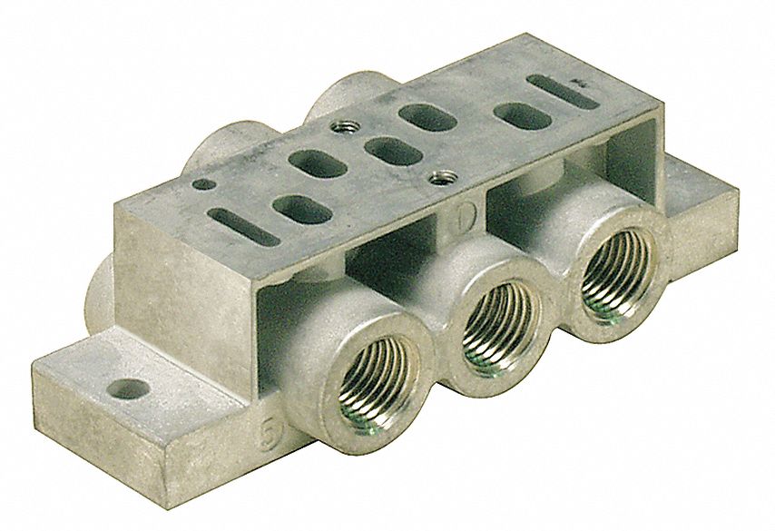 Subbase: 1.1 Coefficient of Volume (Cv), Female 1/4 in NPT, Female 1/4 in NPT, Gasket, 5 Valve Ports