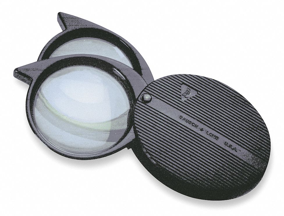 FOLDING POCKET MAGNIFIER, 4X TO 9X POWER, 1.1 IN/2.5 IN FOCAL DISTANCE, 23MM LENS DIA