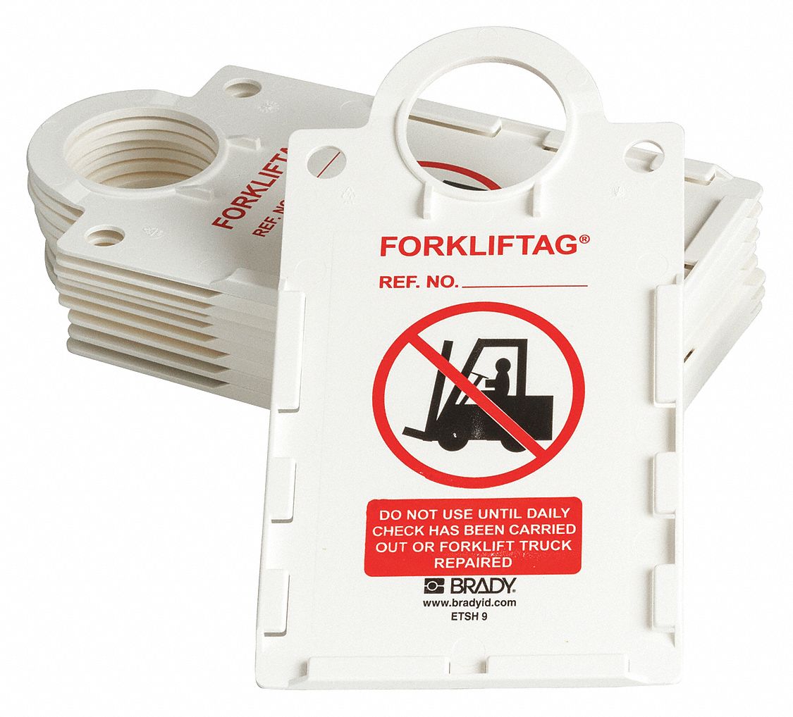 BRADY, Forkliftag, Do Not Remove Tag, Tag Holder - 3GAK2|FLT-ETSH9 ...