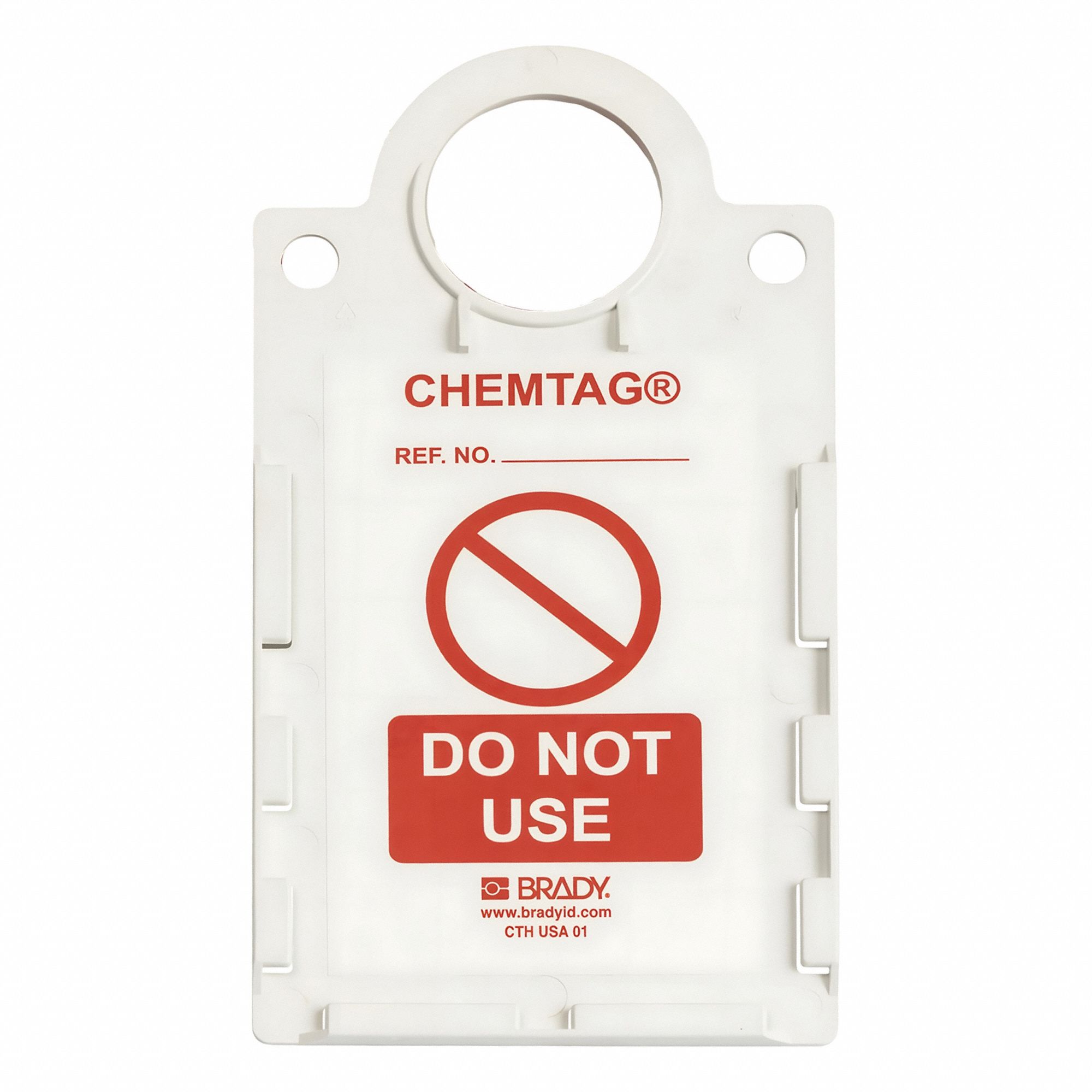 Tag Holder: Polyester, Rectangle, 11 1/4 in Ht, 6 in Wd, Indoor/Outdoor, English, 10 PK