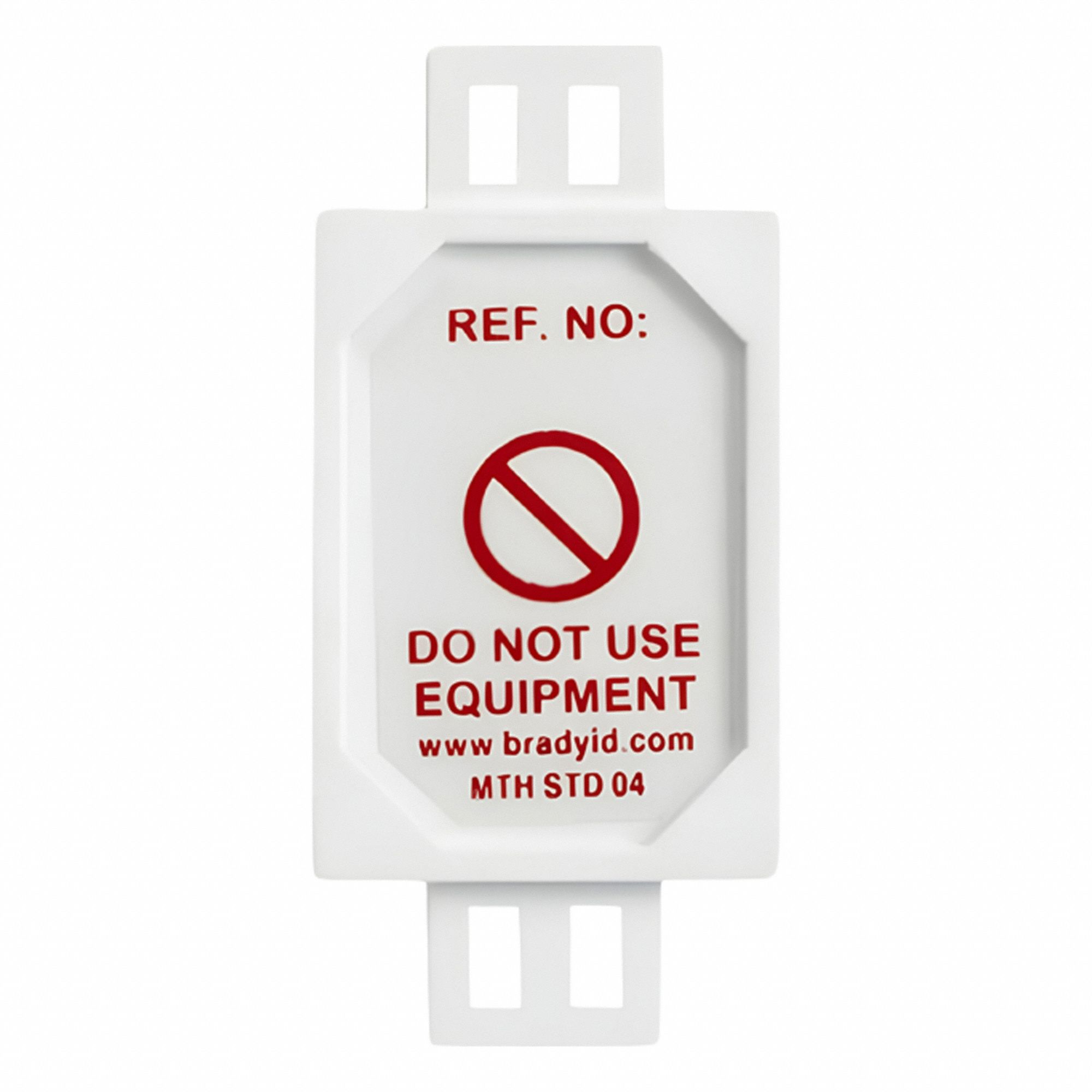 Tag: 3 3/16 in Wd, 1 1/2 in Ht, Red/White, Rectangle, Plastic, Indoor/Outdoor, English, 20 PK