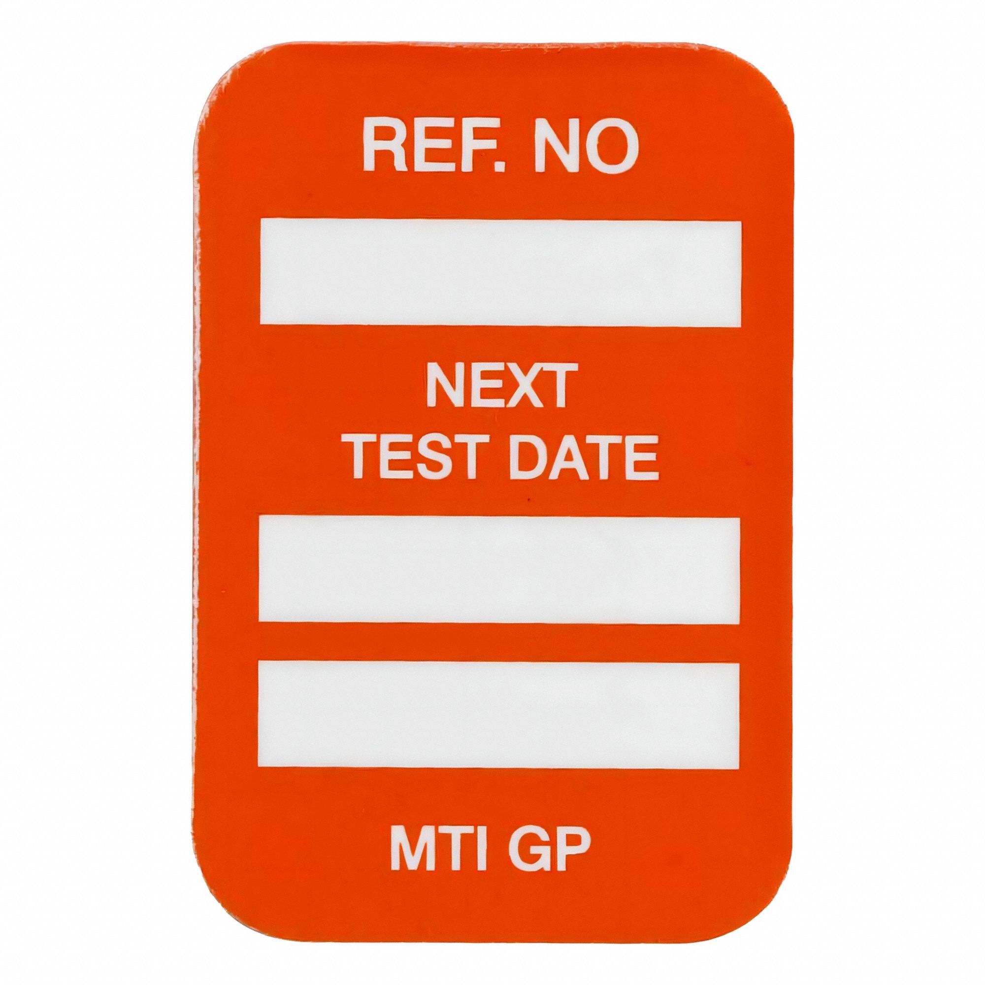 Tag: No Header, 1 1/4 in Wd, 1 3/4 in Ht, Red/White, Rectangle, Polyester, Outdoor, English, 100 PK