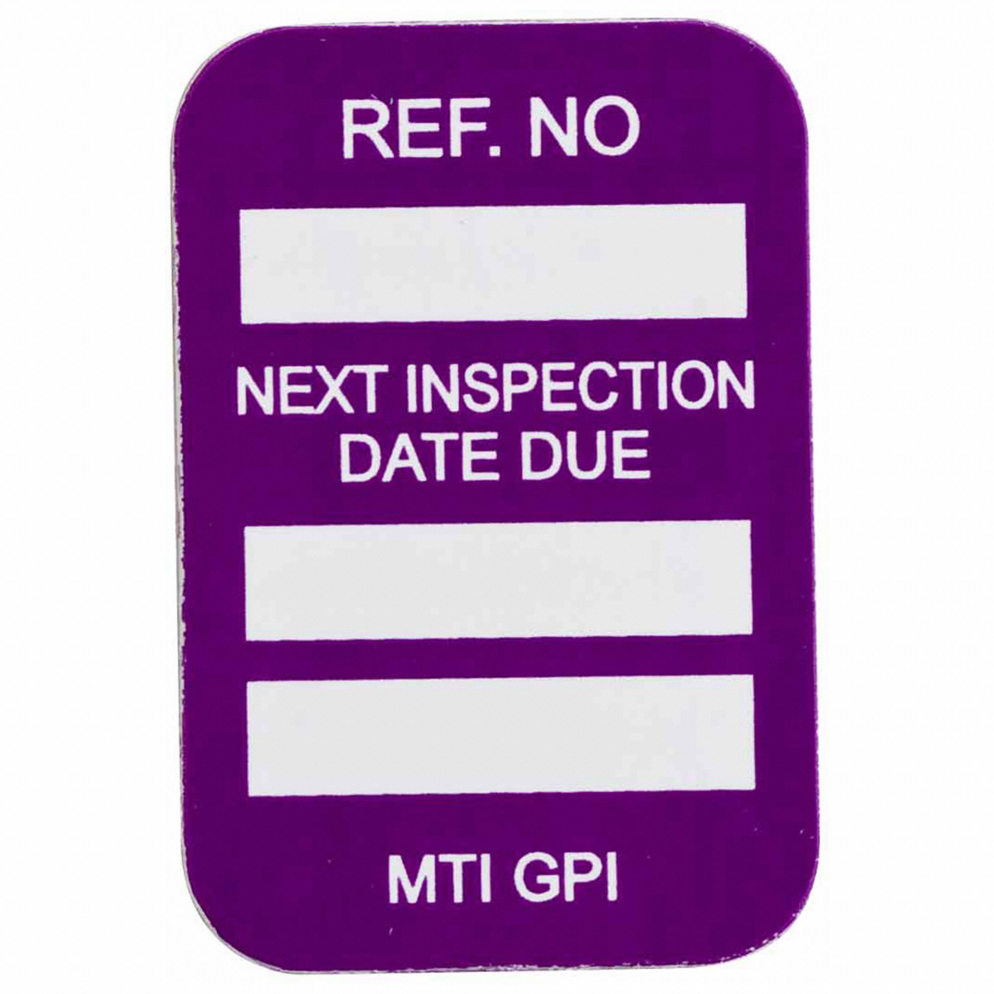 Tag: No Header, 1 1/4 in Wd, 1 3/4 in Ht, Purple/White, Rectangle, Polyester, Outdoor, 100 PK