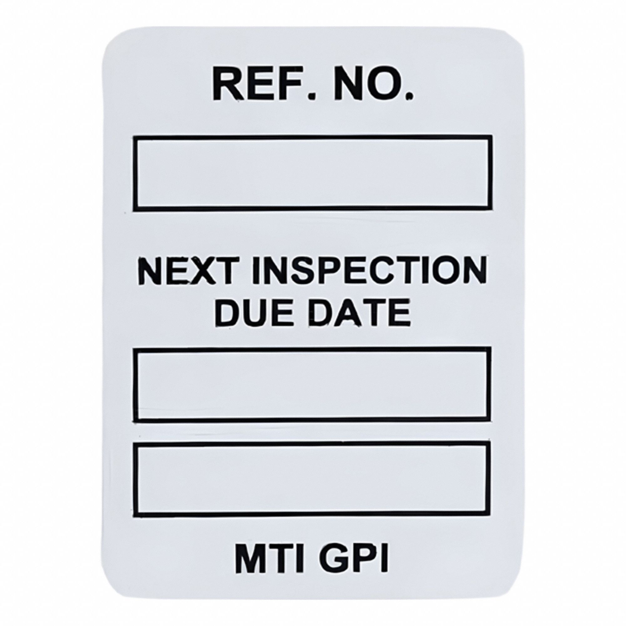 Tag: No Header, 1 1/4 in Wd, 1 3/4 in Ht, Black/White, Rectangle, Polyester, Outdoor, 100 PK