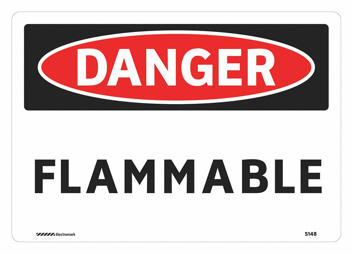 Danger Sign, 7 x 10In, R and BK/WHT, FLMB