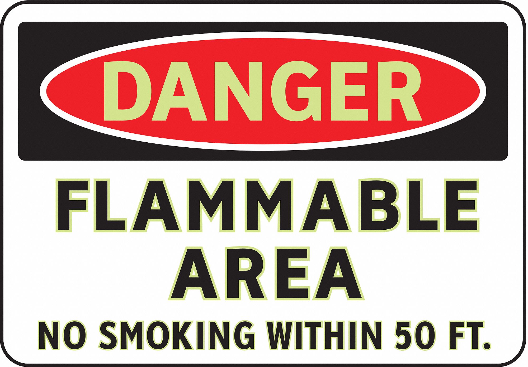 Danger No Smoking Sign, 7 x 10In, ENG, Text