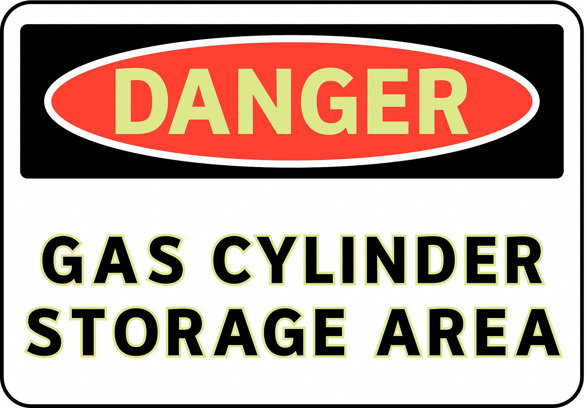 Danger Sign, 7 x 10In, R and BK/WHT, ENG