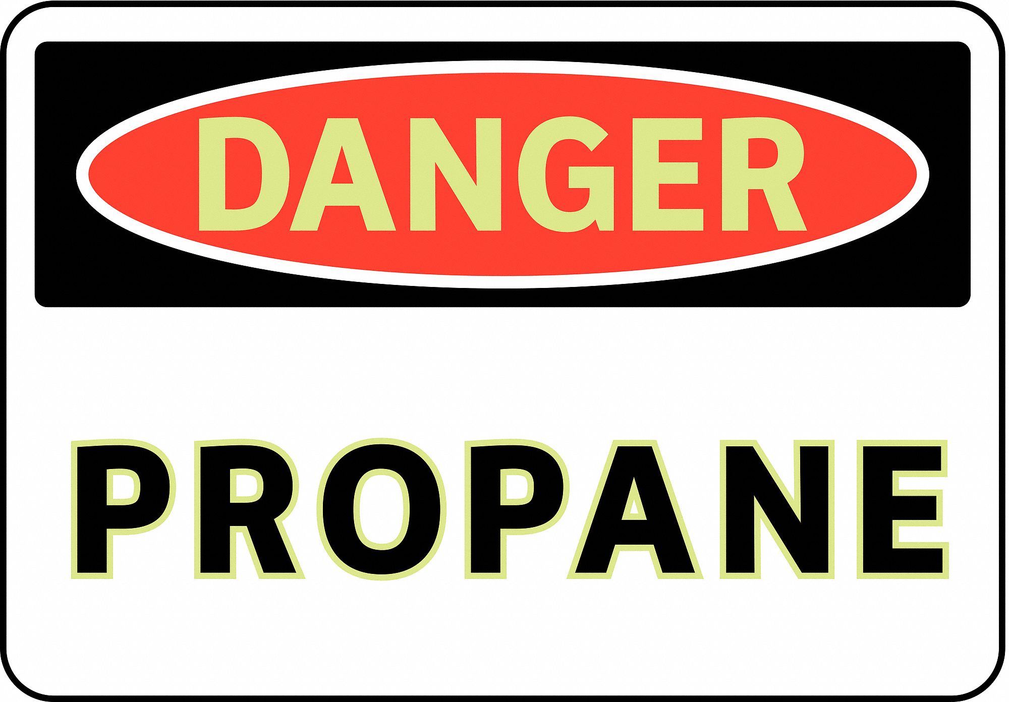 SIGN DANGER PROPANE 7X10