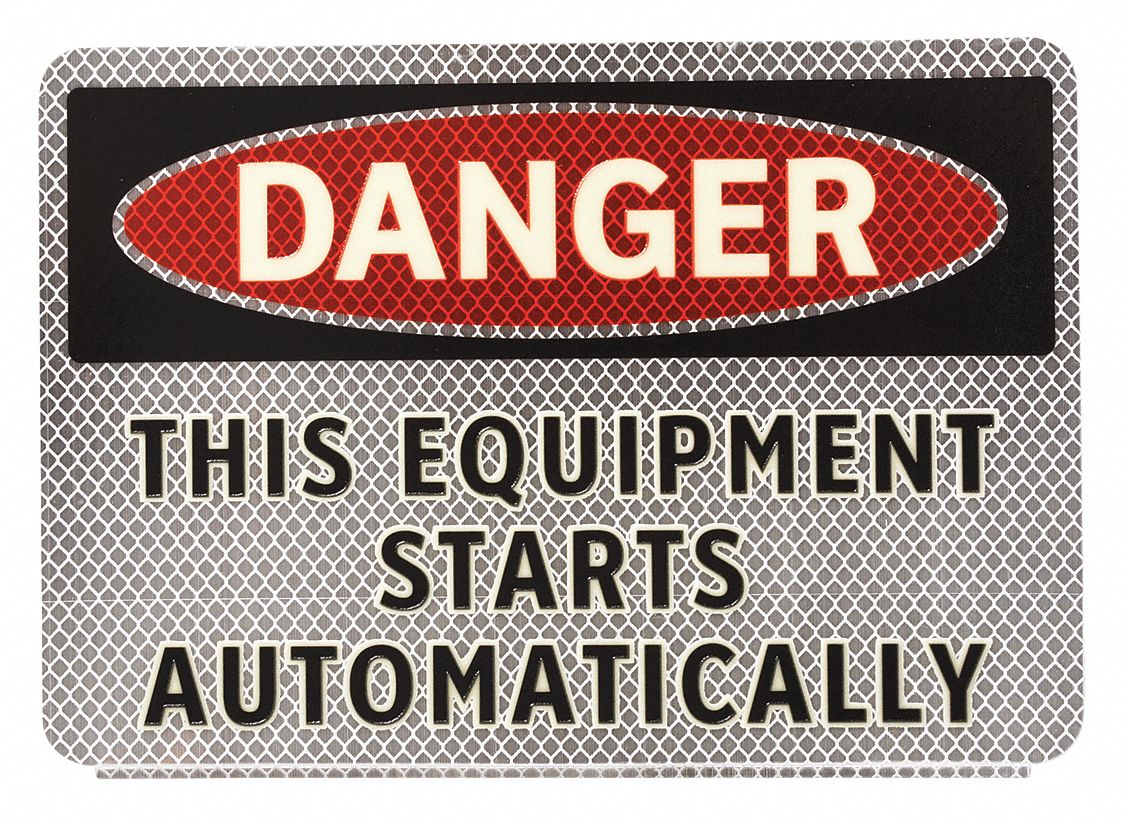 Danger Sign, 7 x 10In, R and BK/WHT, ENG