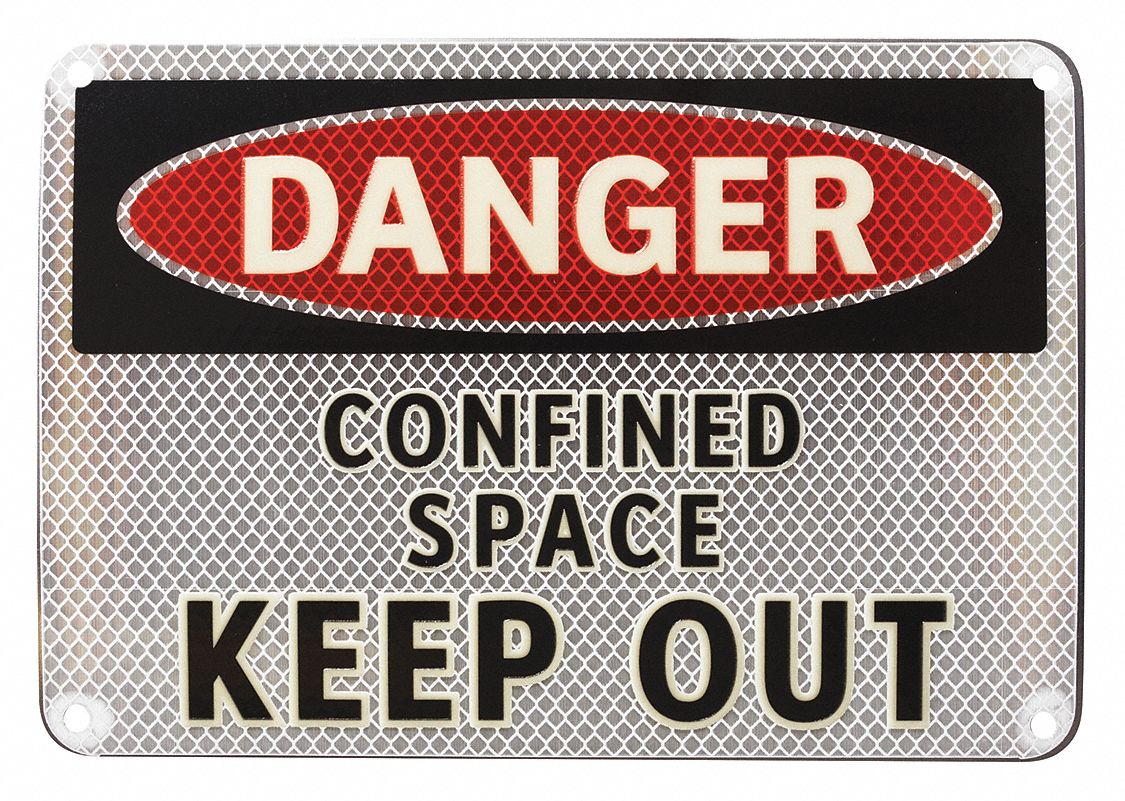 Danger Sign, 7 x 10In, R and BK/WHT, ENG