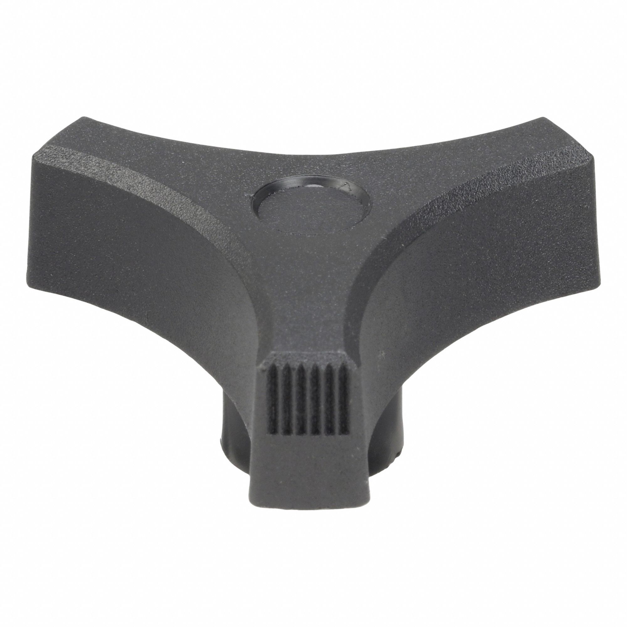 Hand Knob: 3 Point, Plastic w/ Steel Thread, 5/16"-18 Thread, 2.52 in Dia