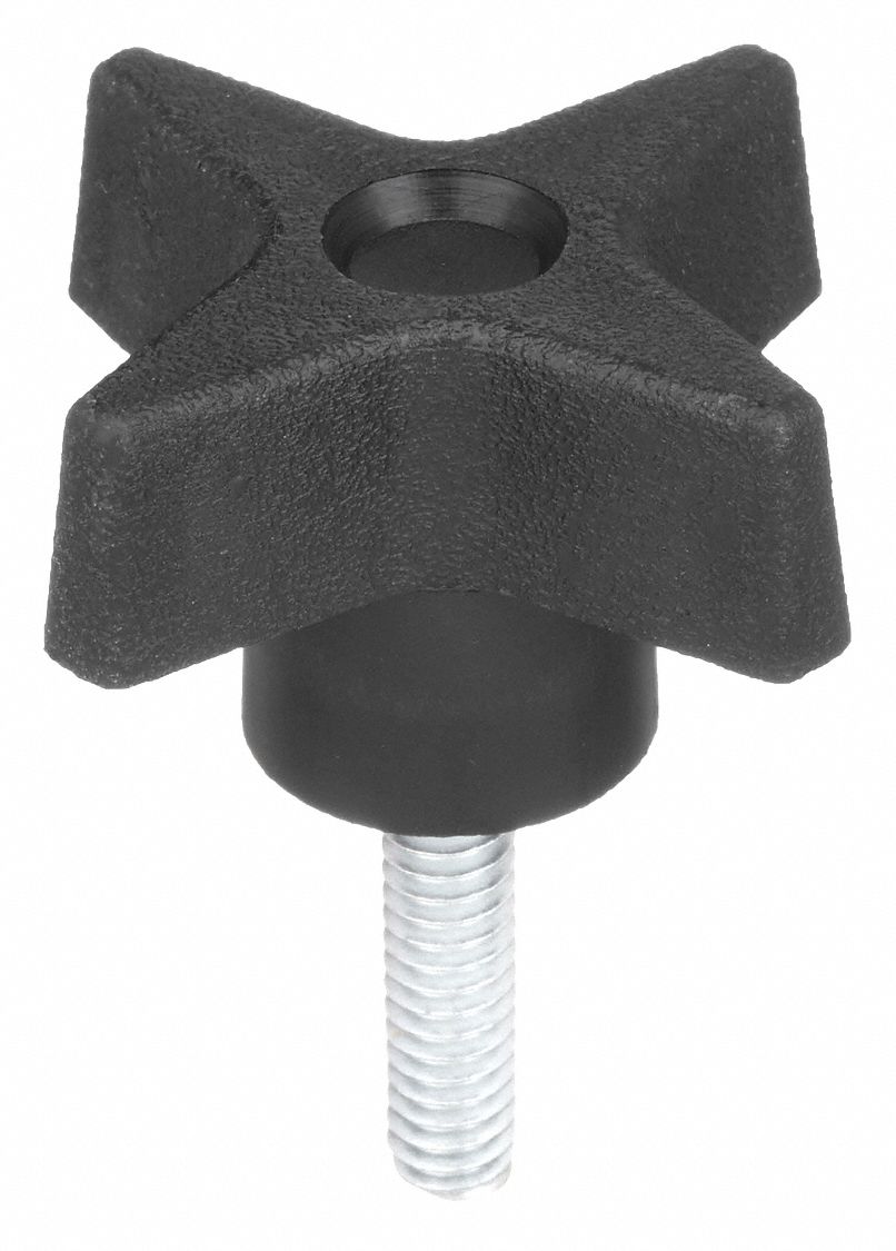 FOUR PRONG HAND KNOB, 1, 1/4"-20 THREAD, 1-3/4 IN