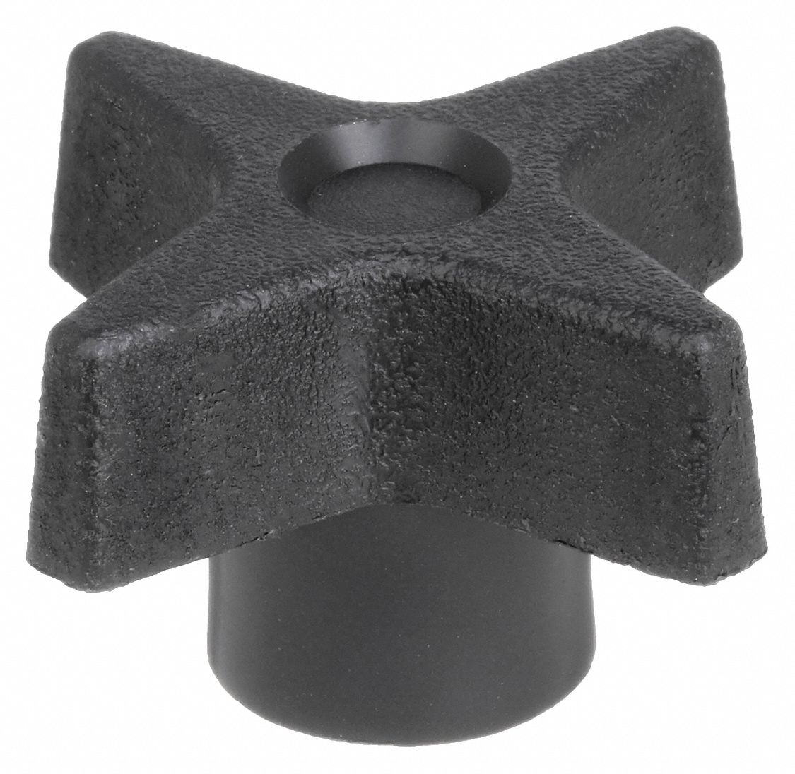 INNOVATIVE COMPONENTS Hand Knob, Threaded Insert, Handle Type 4 Point