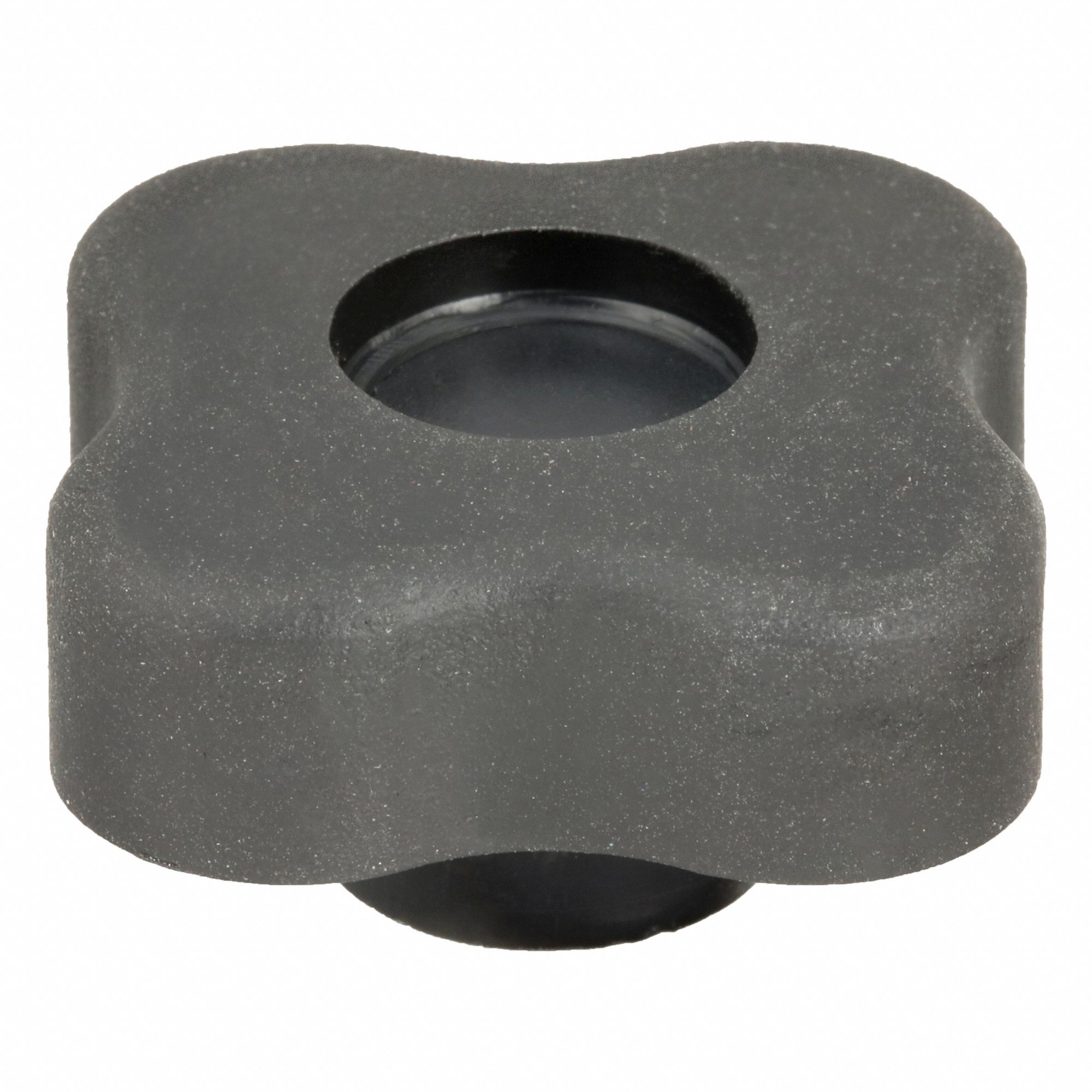 Hand Knob: 4 Point, Plastic w/ Steel Thread, 1/4"-20 Thread, 1.4 in Dia