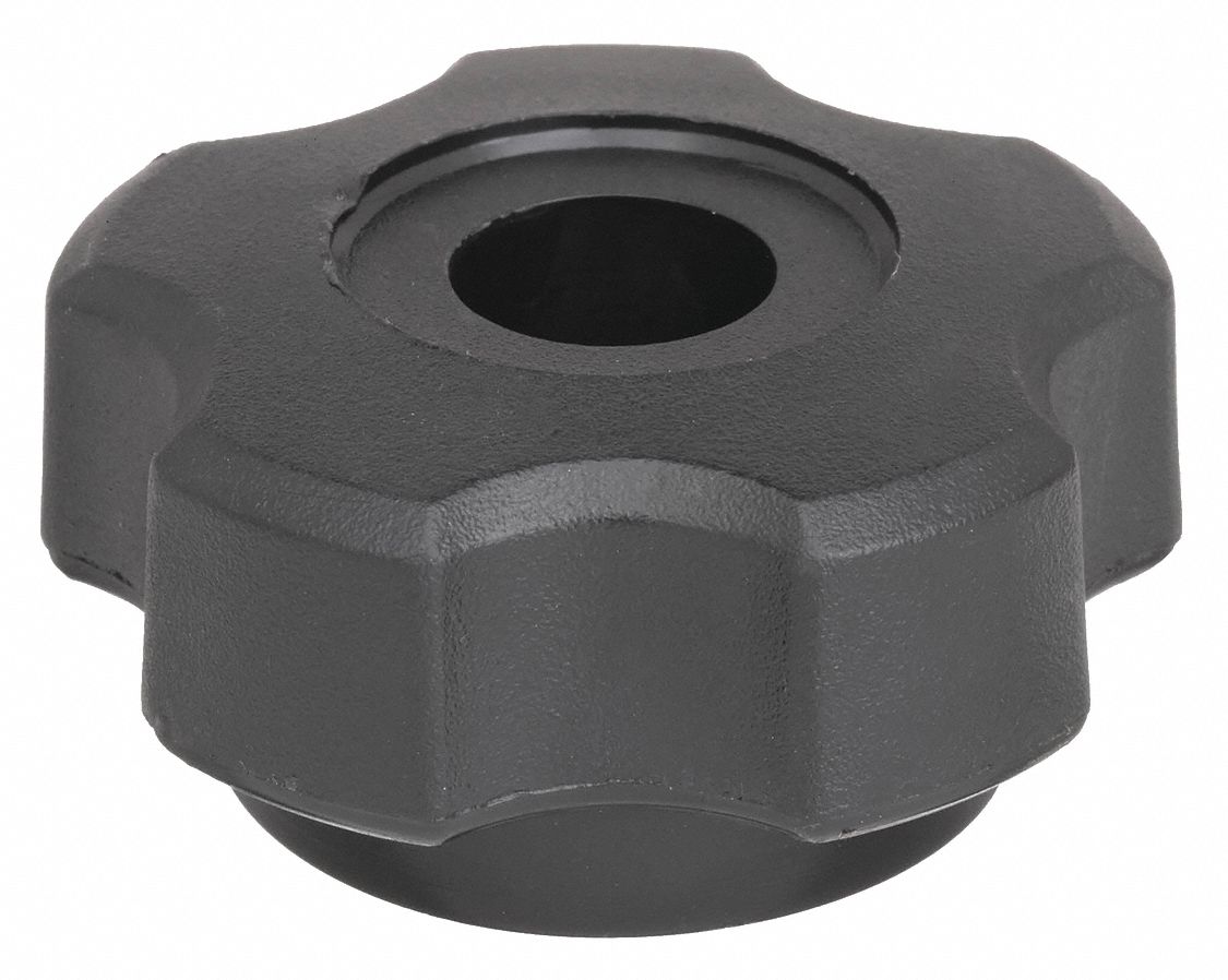 INNOVATIVE COMPONENTS, Fluted, Polypropylene/Steel, Hand Knob 3GDV5
