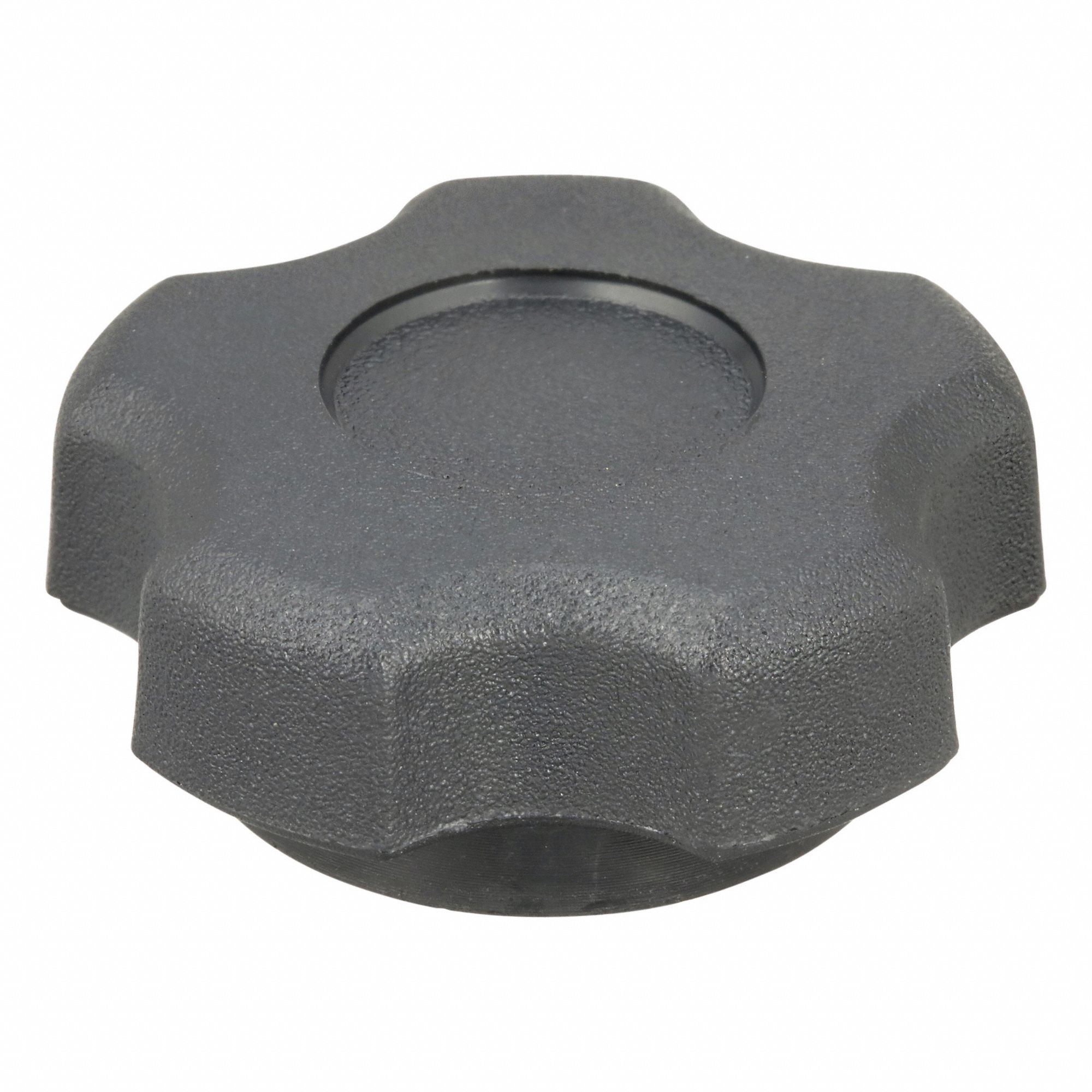 Hand Knob: 5 Point, Plastic w/ Steel Thread, 1/4"-20 Thread, 1.36 in Dia