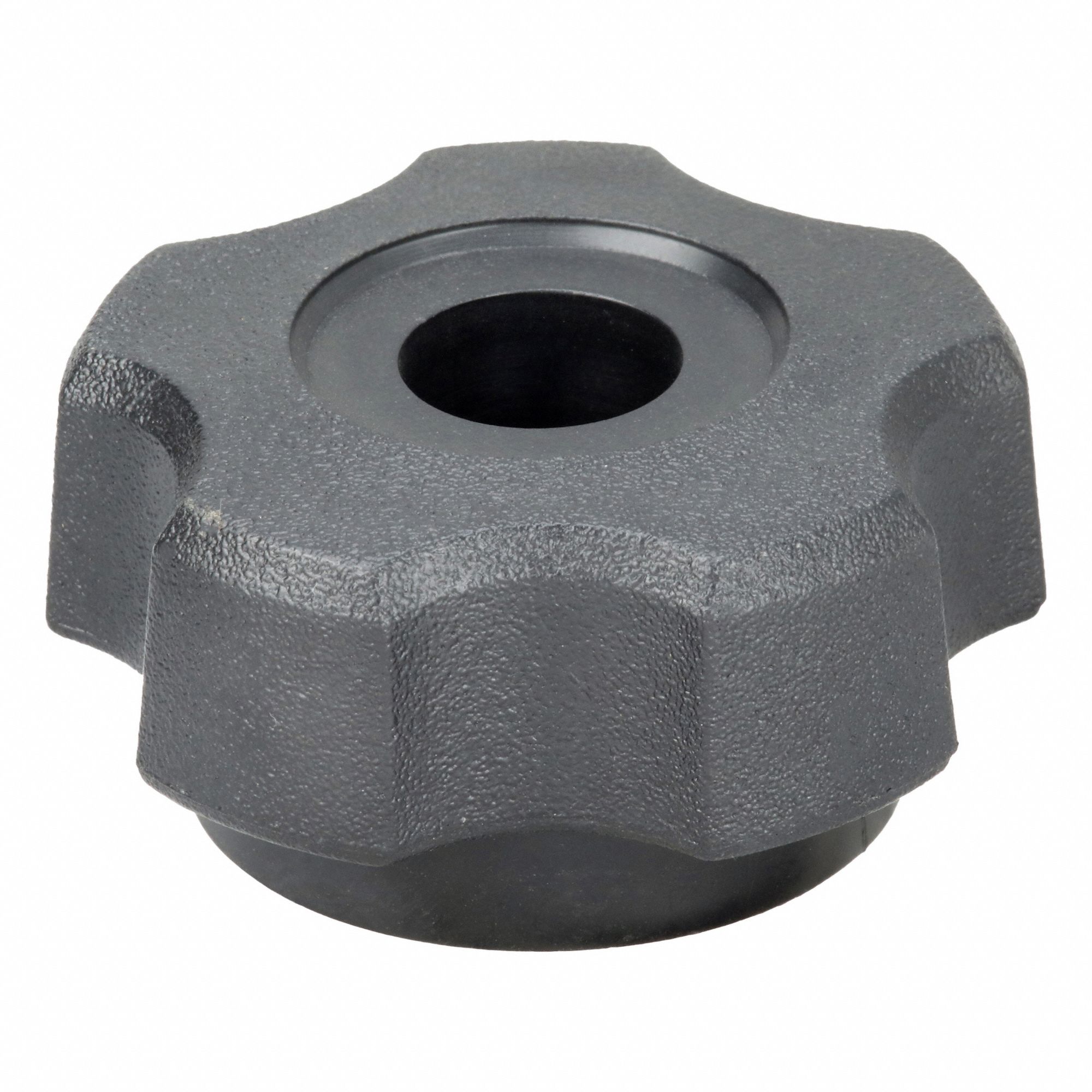 Hand Knob: 5 Point, Plastic w/ Steel Thread, 1/4"-20 Thread, 1.72 in Dia