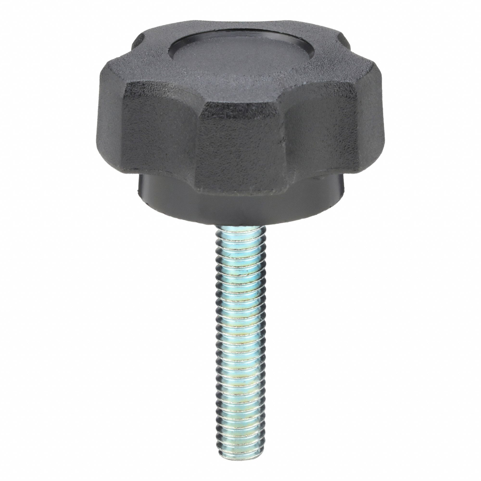 Hand Knob: 5 Point, Plastic w/ Steel Thread, 5/16"-18 Thread, 1.72 in Dia