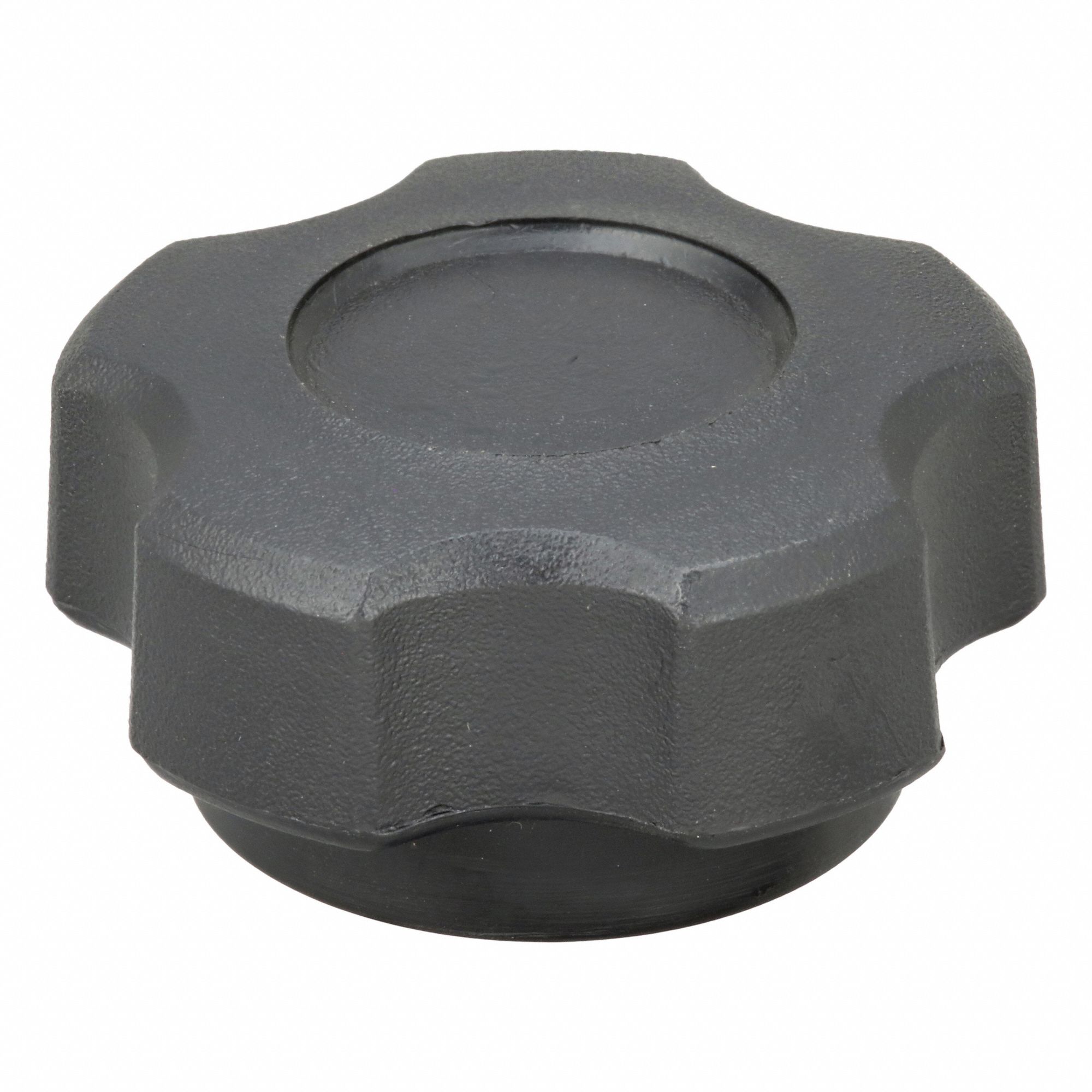 Hand Knob: 5 Point, Plastic w/ Steel Thread, 3/8"-16 Thread, 1.72 in Dia