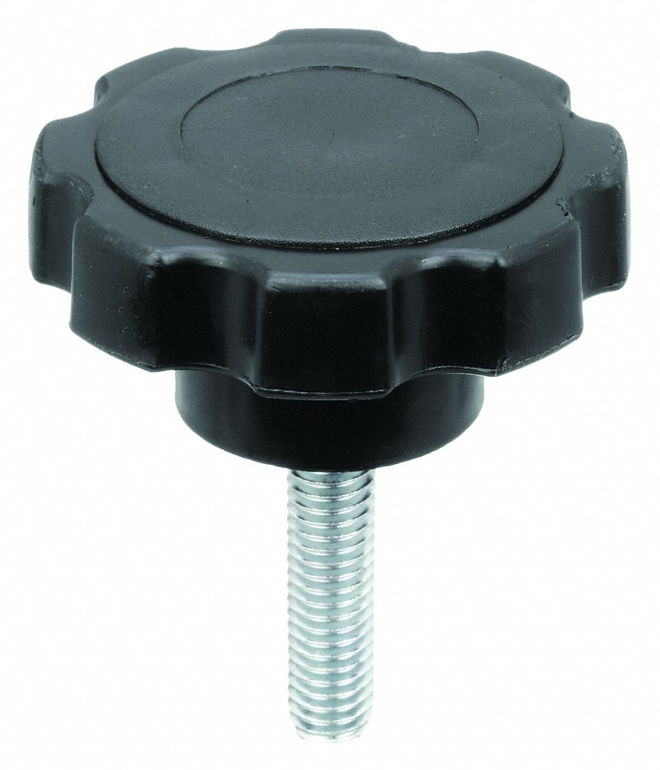 FLUTED HAND KNOB, 1-3/4, 2-3/8 IN, 5/16