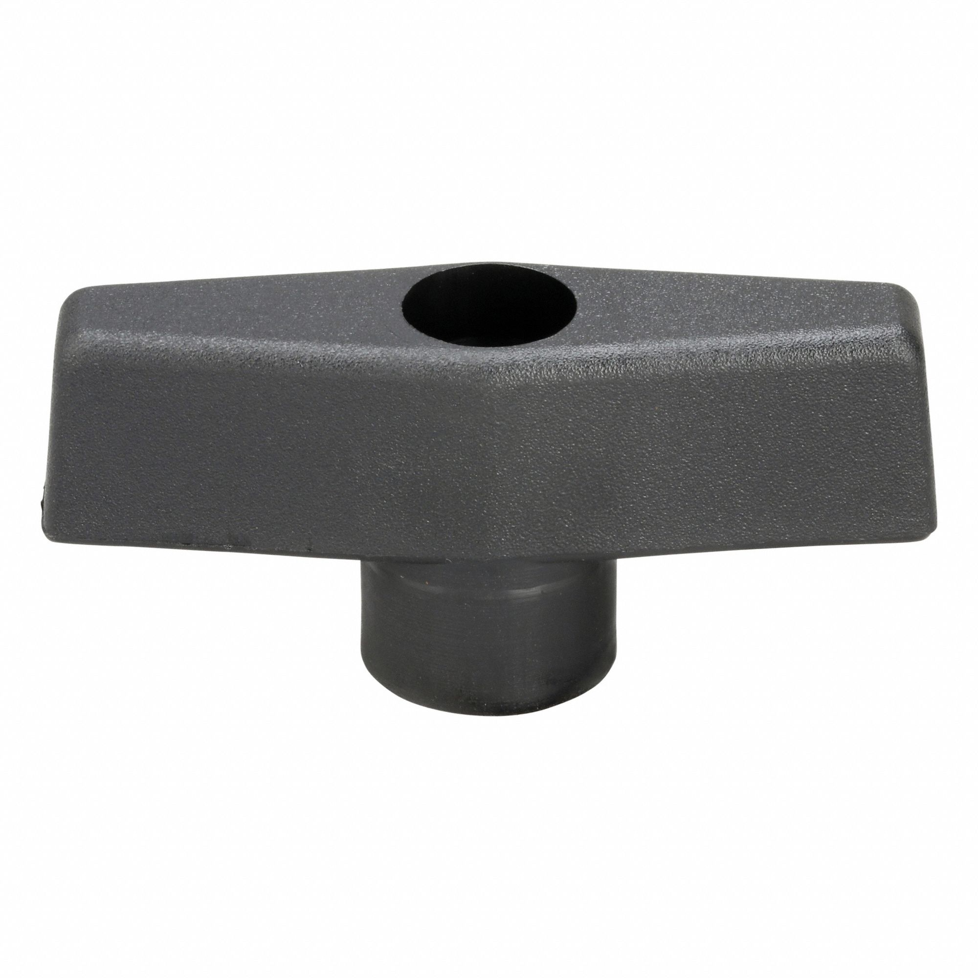 Hand Knob: T, Plastic w/ Steel Thread, 5/16"-18 Thread, 2.5 in Dia