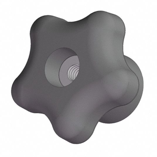 INNOVATIVE COMPONENTS Hand Knob, Threaded Insert, Handle Type Star