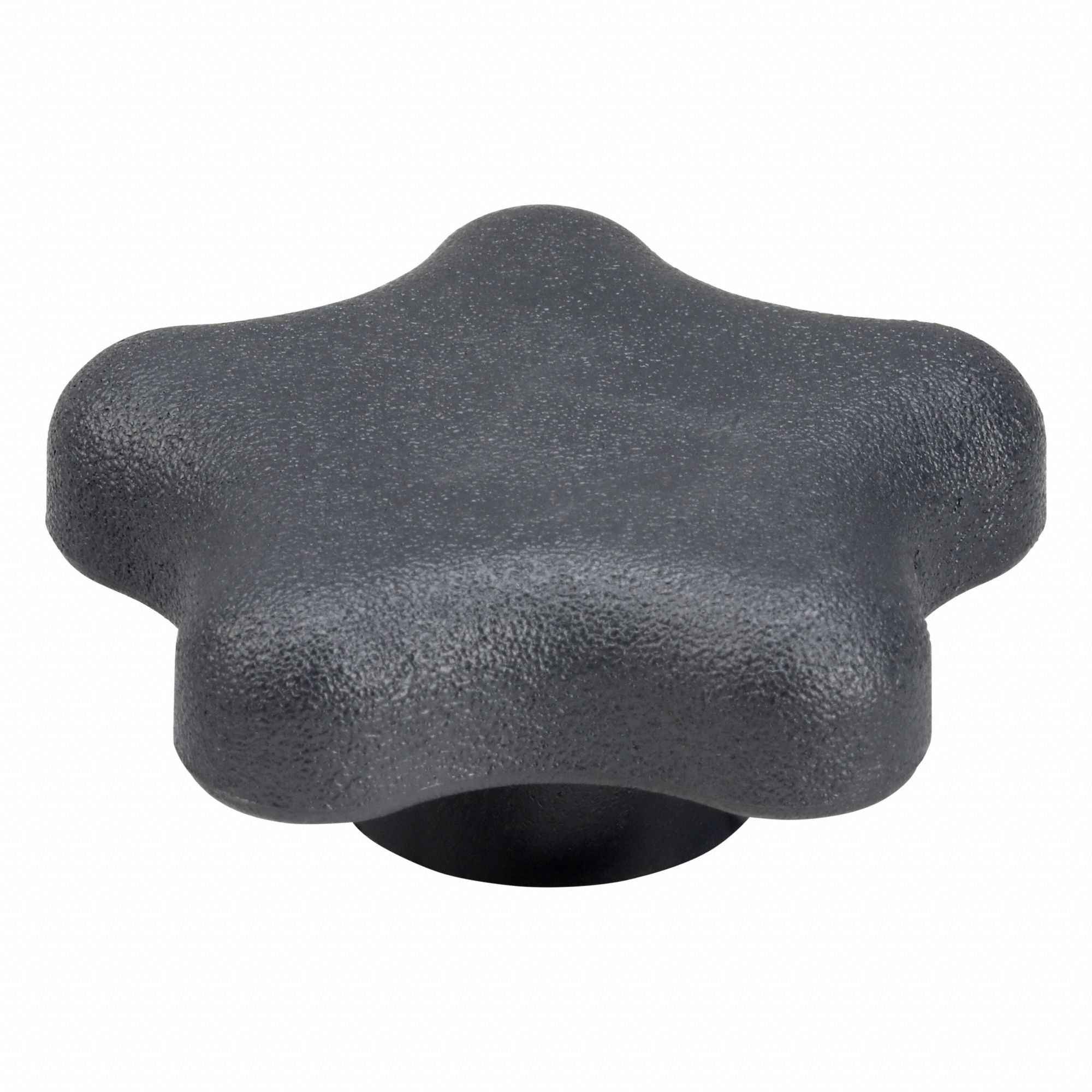 Hand Knob: 5 Point, Plastic w/ Steel Thread, 1/4"-20 Thread, 2.27 in Dia