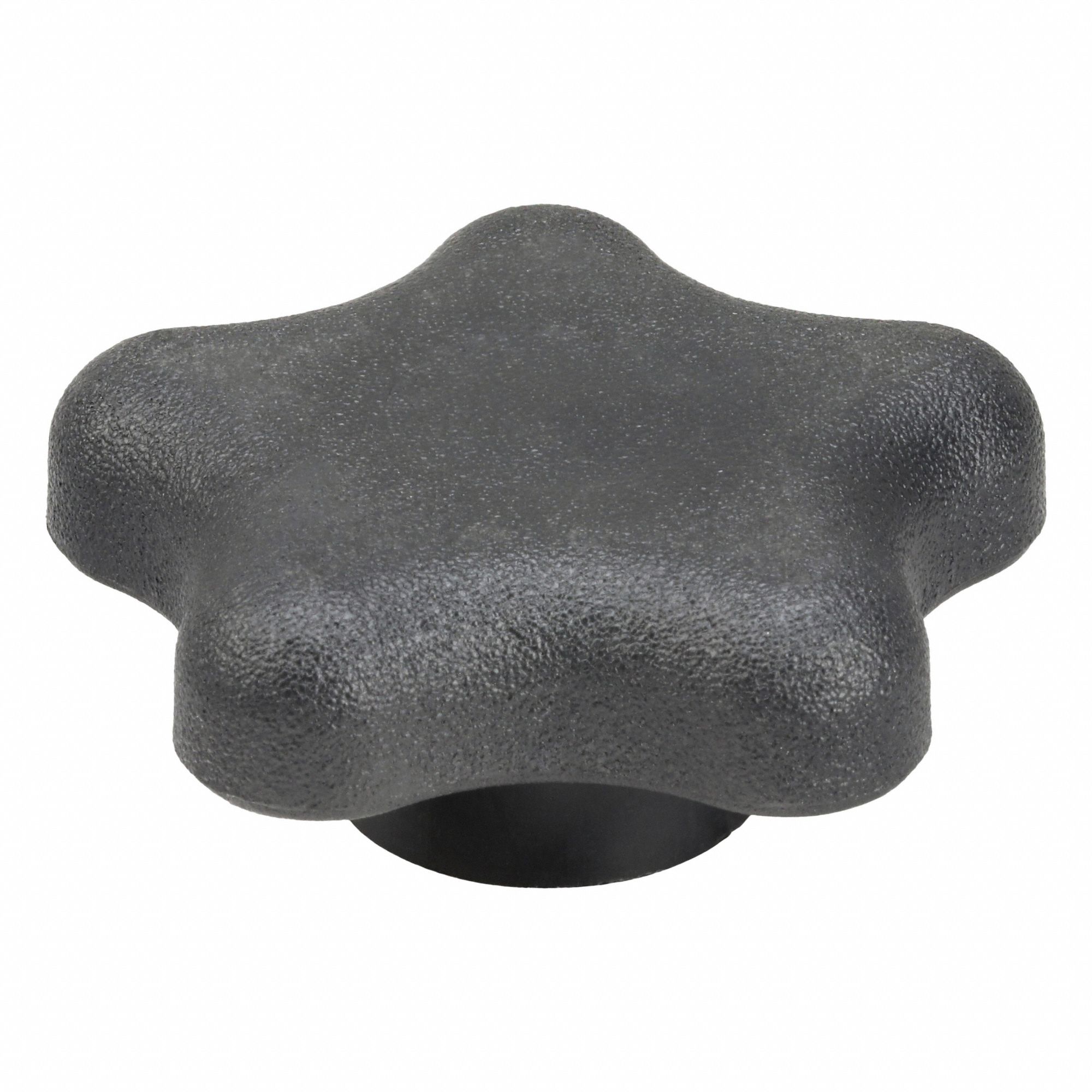Hand Knob: 5 Point, Plastic w/ Steel Thread, 3/8"-16 Thread, 2.27 in Dia