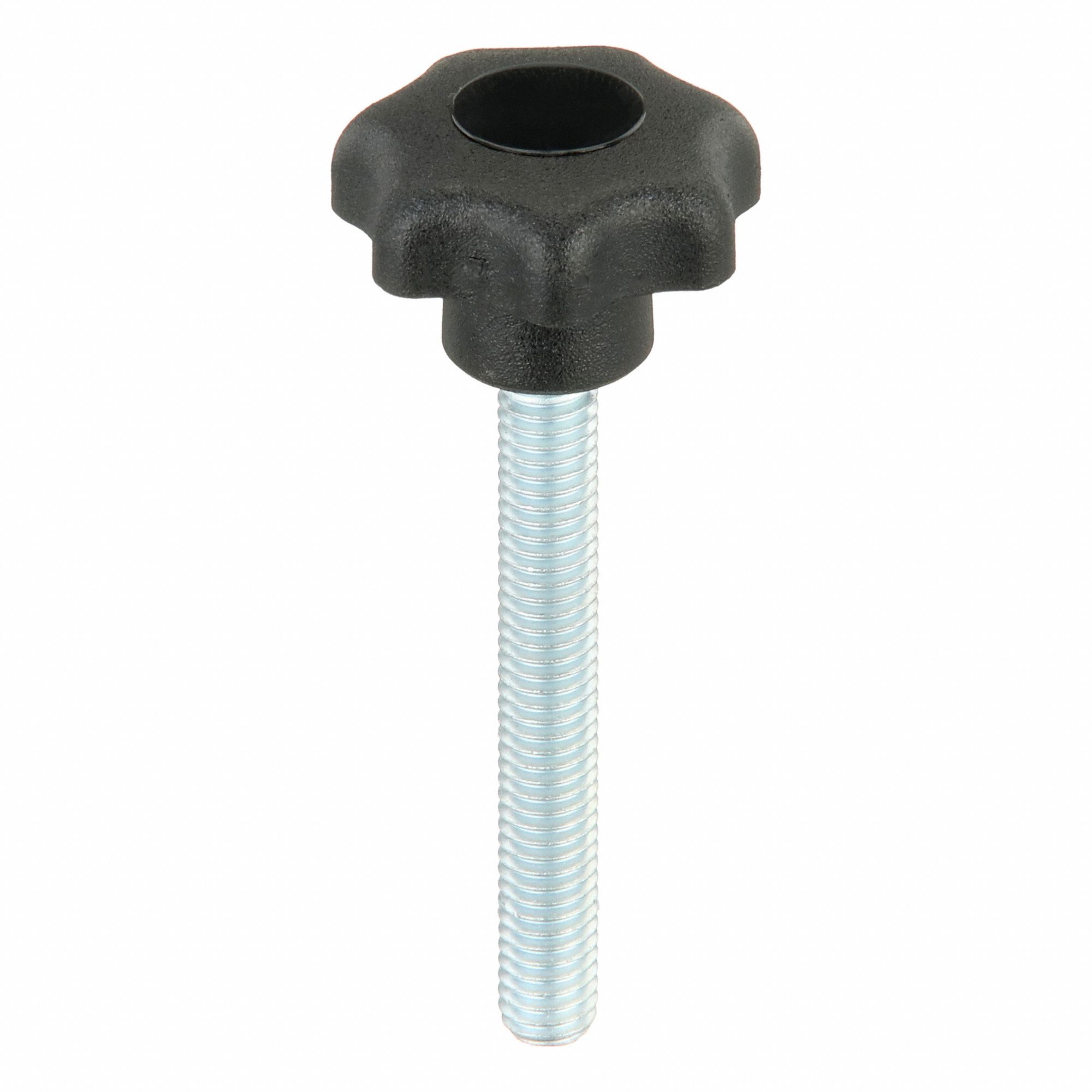 Hand Knob: 7 Point, Plastic w/ Steel Thread, M6 Thread, 45 mm Thread Lg, 25 mm Dia