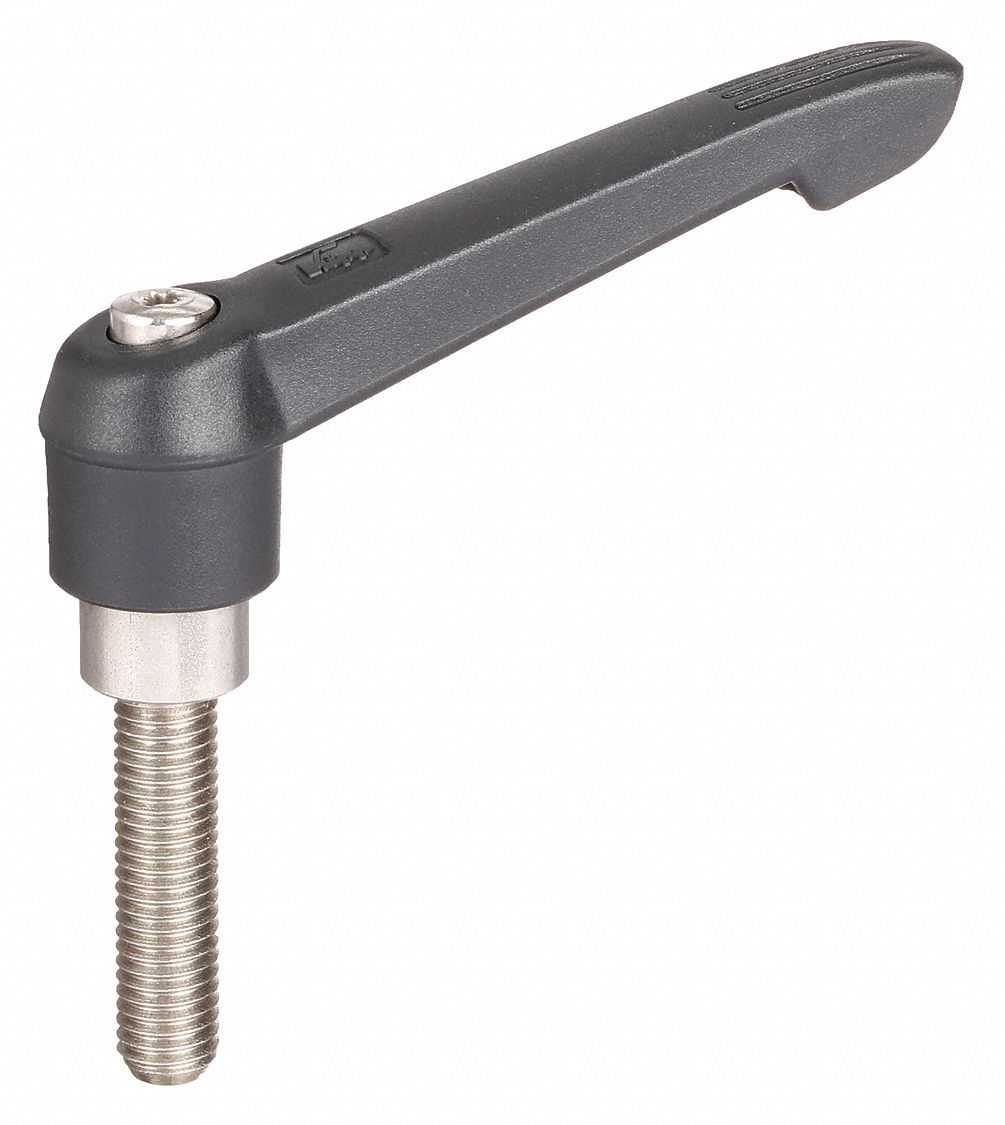 KIPP, Plastic w/ SS Thread, M10 Thread, Adjustable Handle 3GJA1K0270