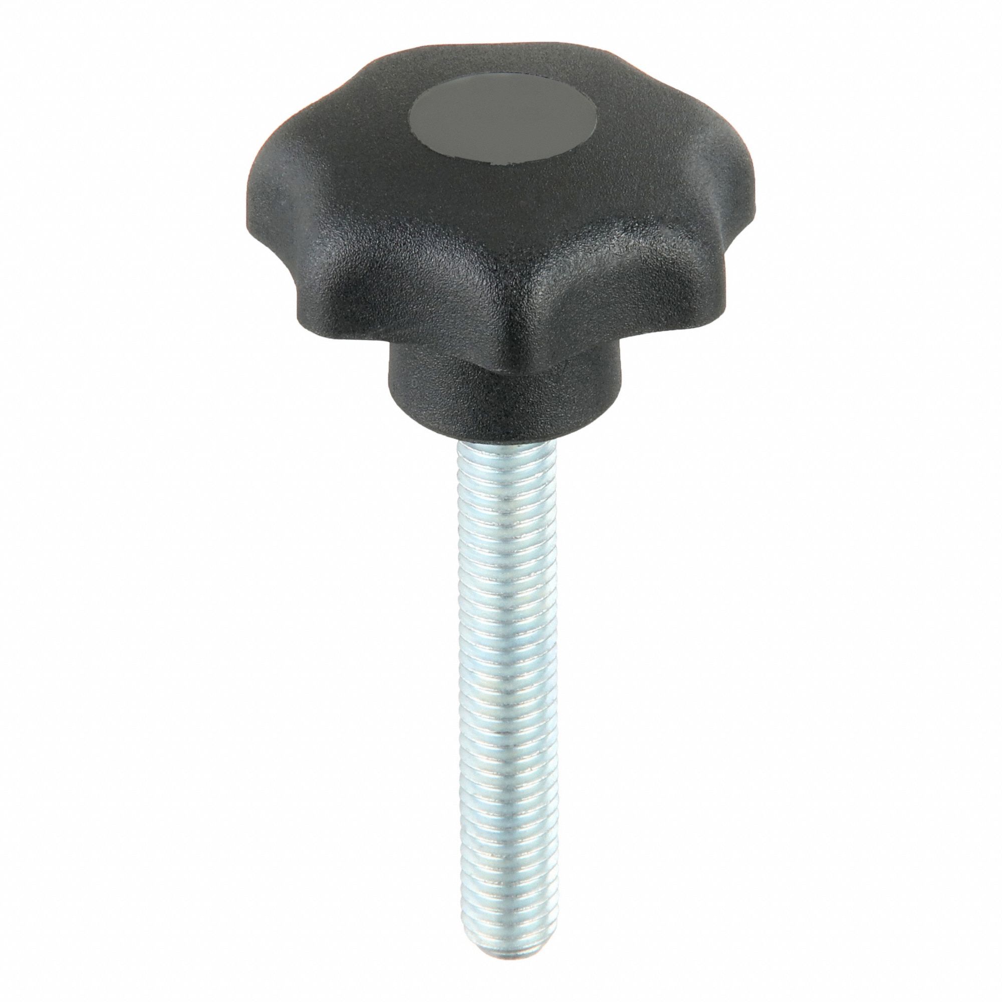Hand Knob: 7 Point, Plastic w/ Steel Thread, M8 Thread, 50 mm Thread Lg, 40 mm Dia