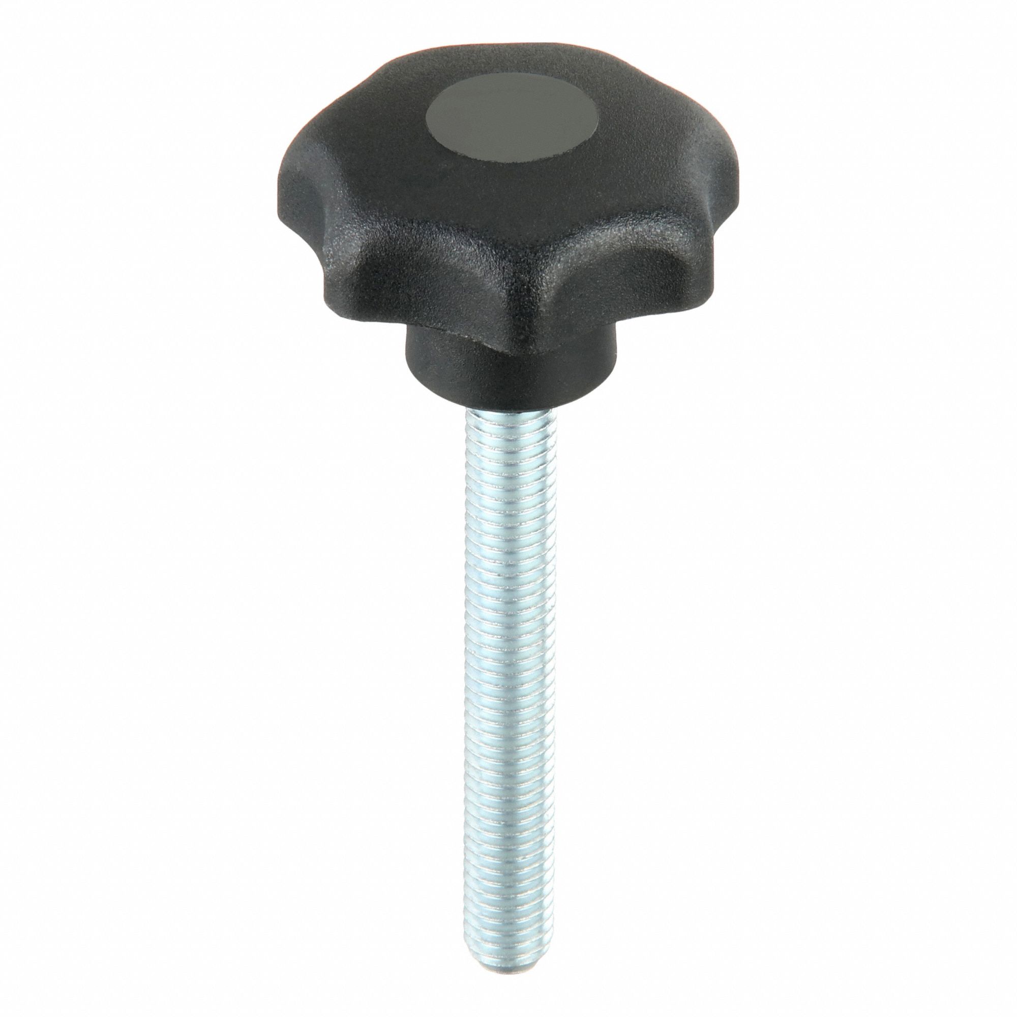 Hand Knob: 7 Point, Plastic w/ Steel Thread, M8 Thread, 60 mm Thread Lg, 40 mm Dia