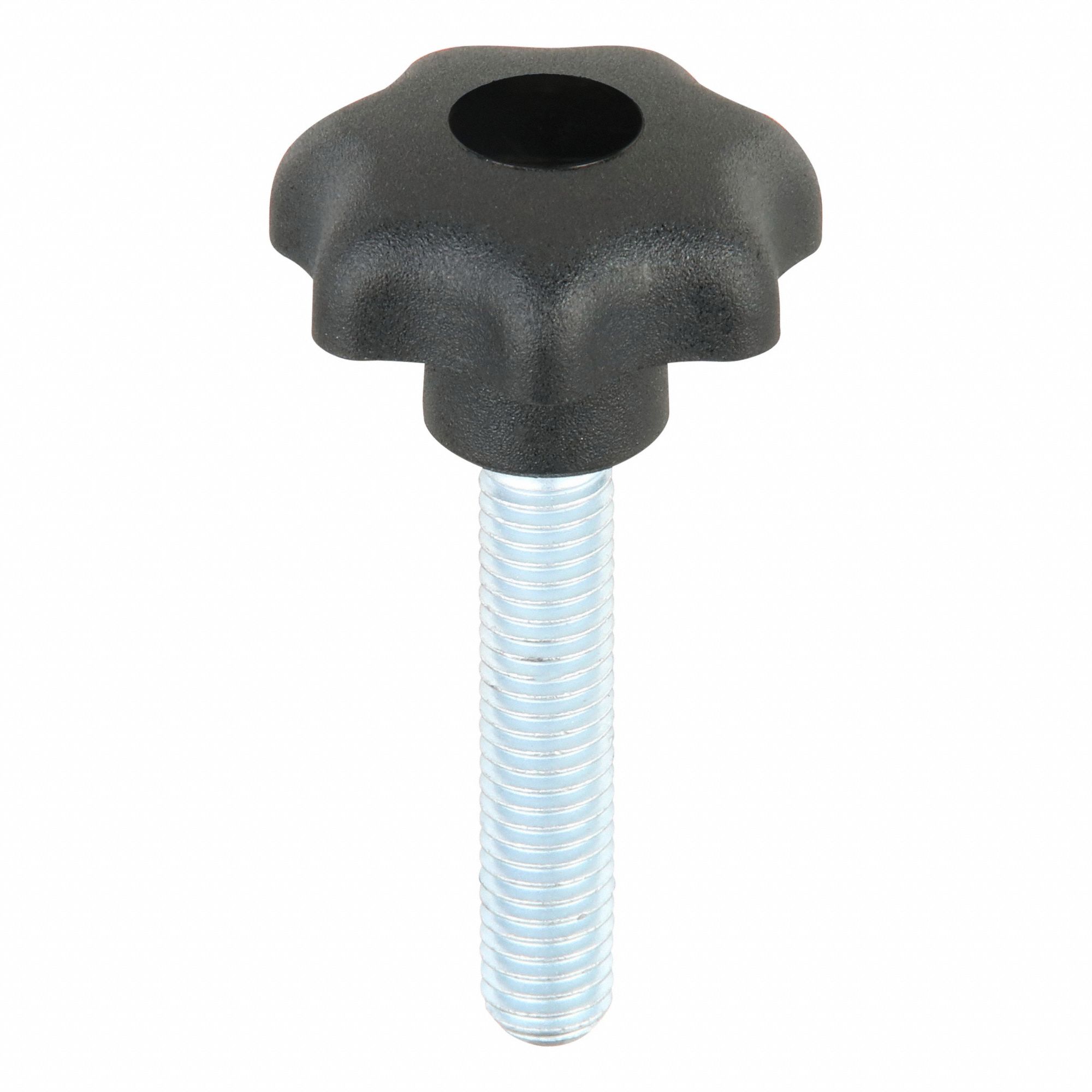 Hand Knob: 7 Point, Plastic w/ Steel Thread, M8 Thread, 40 mm Thread Lg, 32 mm Dia