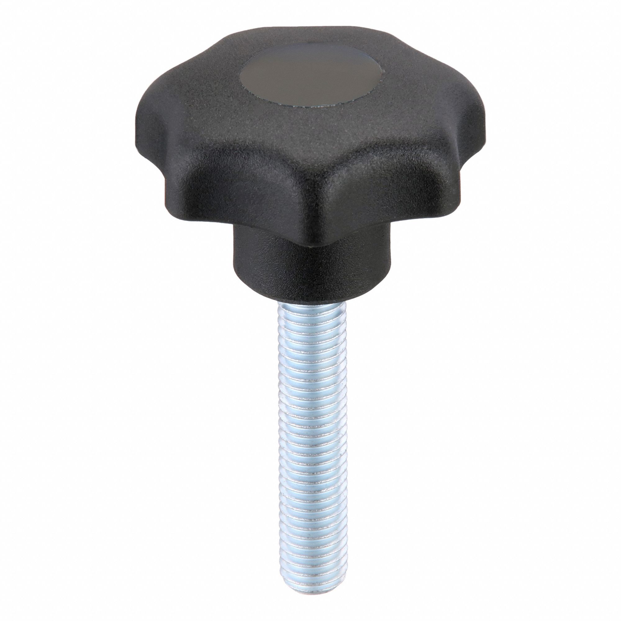 Hand Knob: 7 Point, Plastic w/ Steel Thread, M10 Thread, 40 mm Thread Lg, 50 mm Dia