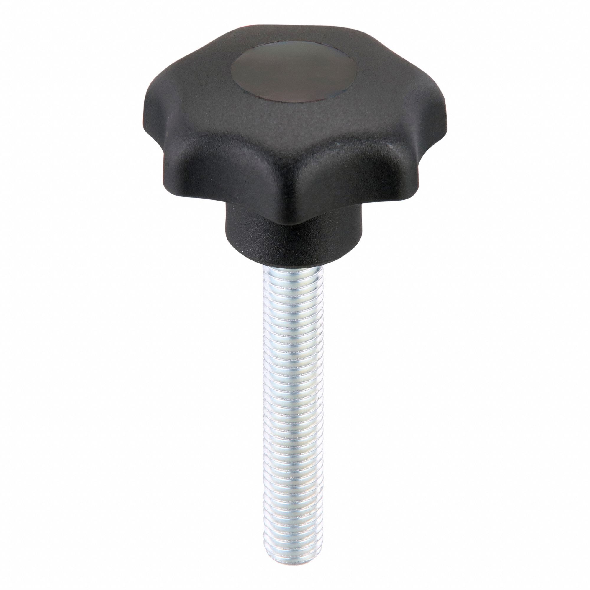 Hand Knob: 7 Point, Plastic w/ Steel Thread, M10 Thread, 60 mm Thread Lg, 50 mm Dia