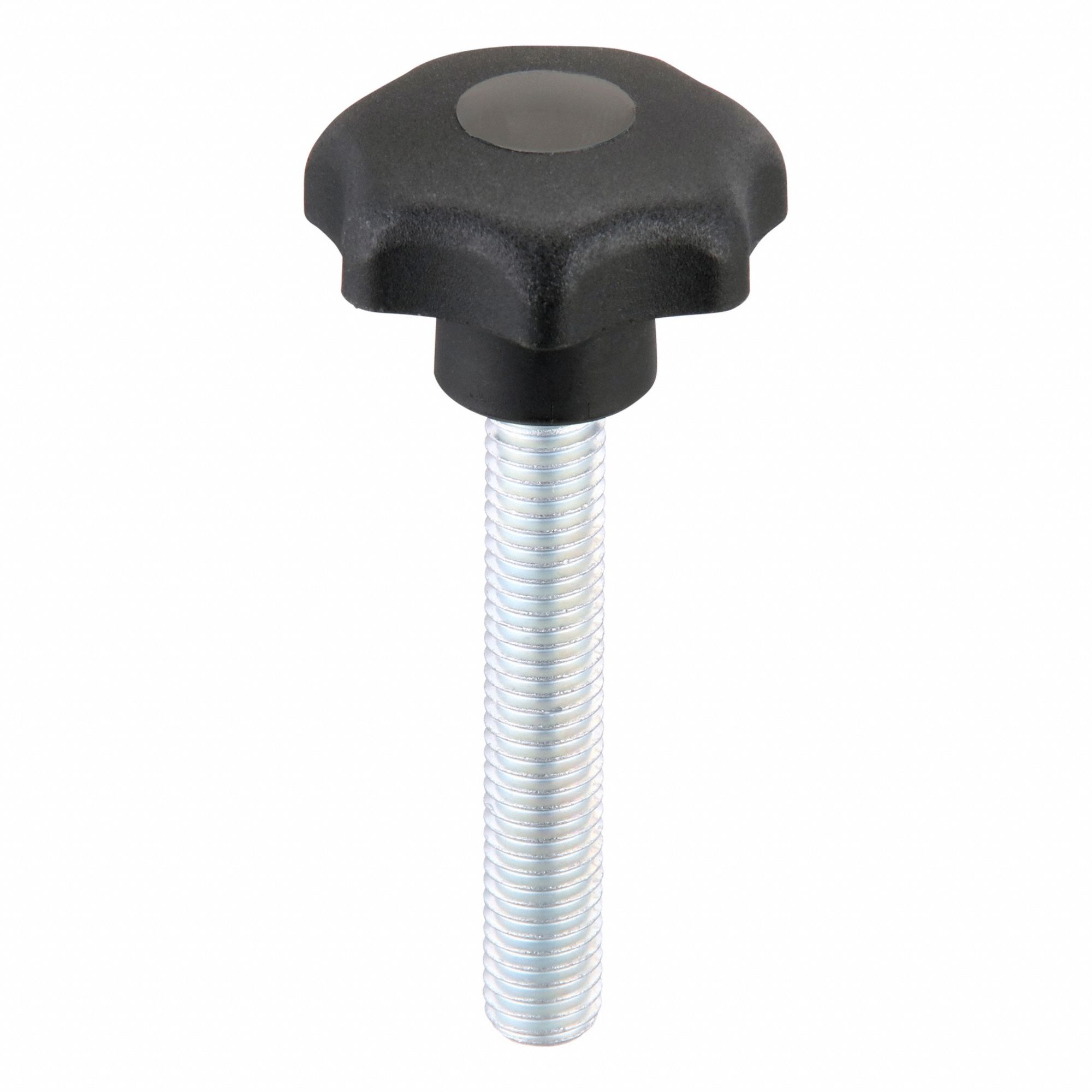 Hand Knob: 7 Point, Plastic w/ Steel Thread, M10 Thread, 60 mm Thread Lg, 40 mm Dia