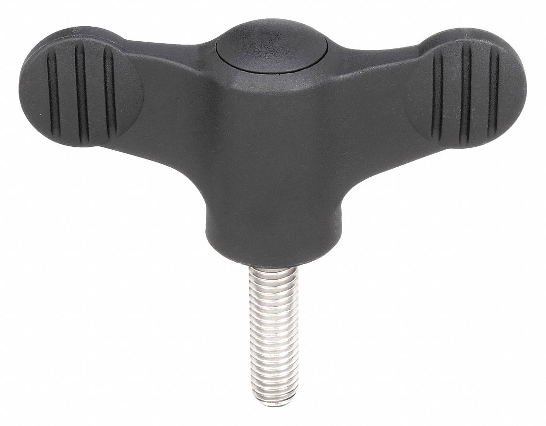 WING GRIP HAND KNOB, M5, EXTERNAL THREADS, 0.78, 1.74, NOVO GRIP