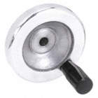 HAND WHEEL, BRIGHT (UNCOATED), M8, ROHS, REVOLVING HANDLE, 4.92
