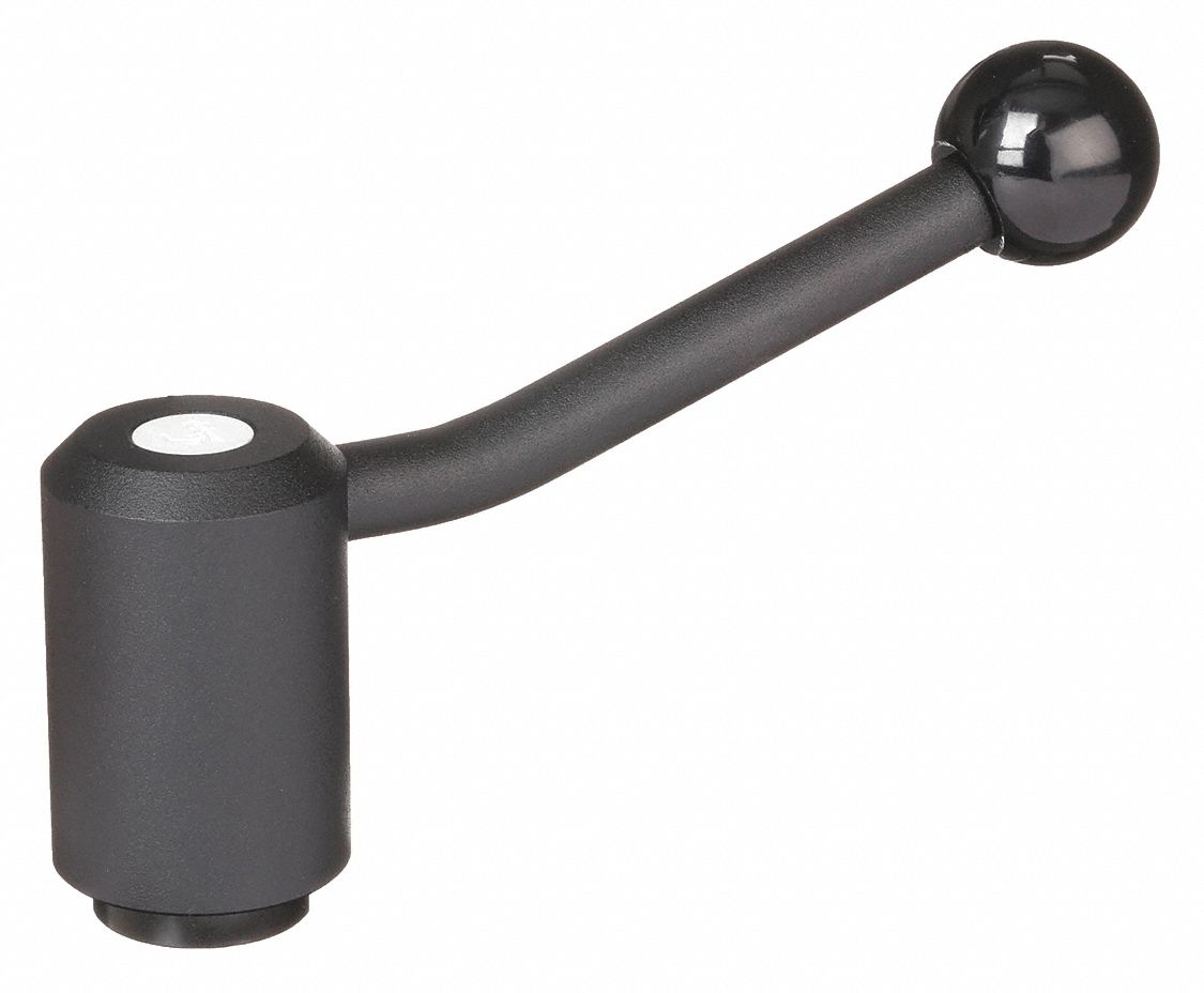 Adjustable Handle: Steel, 3/4"-10 Thread, 27 mm Thread Lg, 128.5 mm Lg