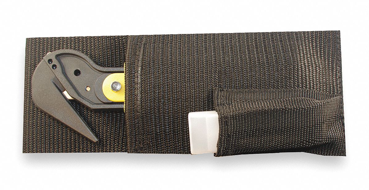 SWIFT SAFETY CUTTER Black Utility Knife Holster, Nylon, Fits Belts Up