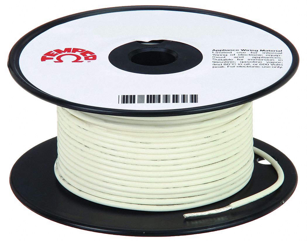 TEMPCO High Temp Lead Wire, 14 AWG, Trade Designation PTFE, PTFE, 100 ...