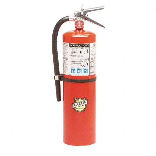 Fire Extinguisher, Dry Chemical, Monoammonium Phosphate, 10 lb, 4A:80B ...