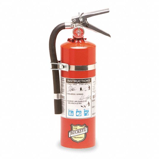 Fire Extinguisher, Dry Chemical, Monoammonium Phosphate, 5 Lbs., 3a:40b 