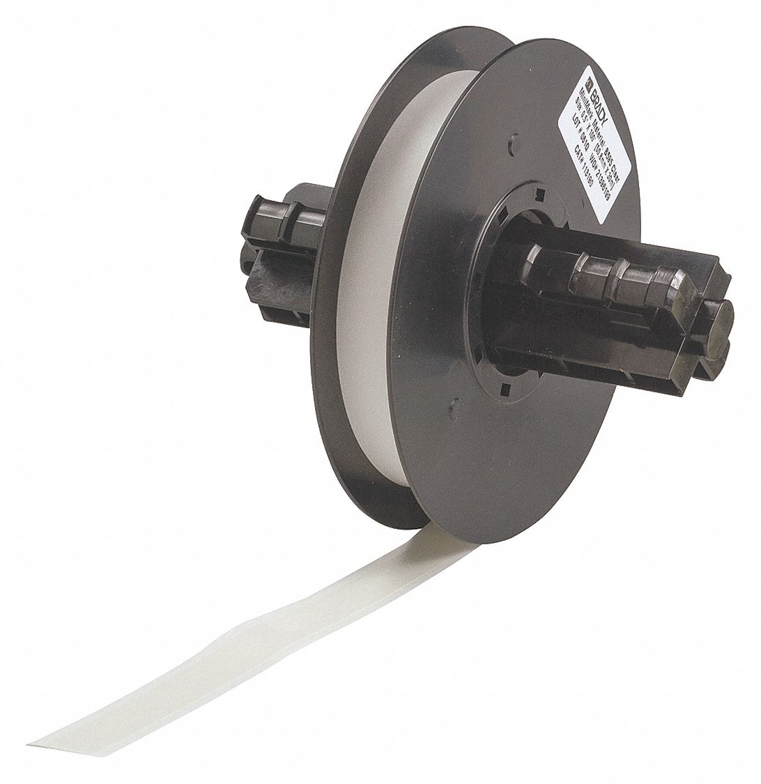 Continuous Label Stock: 1/2 in x 100 ft, Vinyl, Clear (Gloss), Outdoor