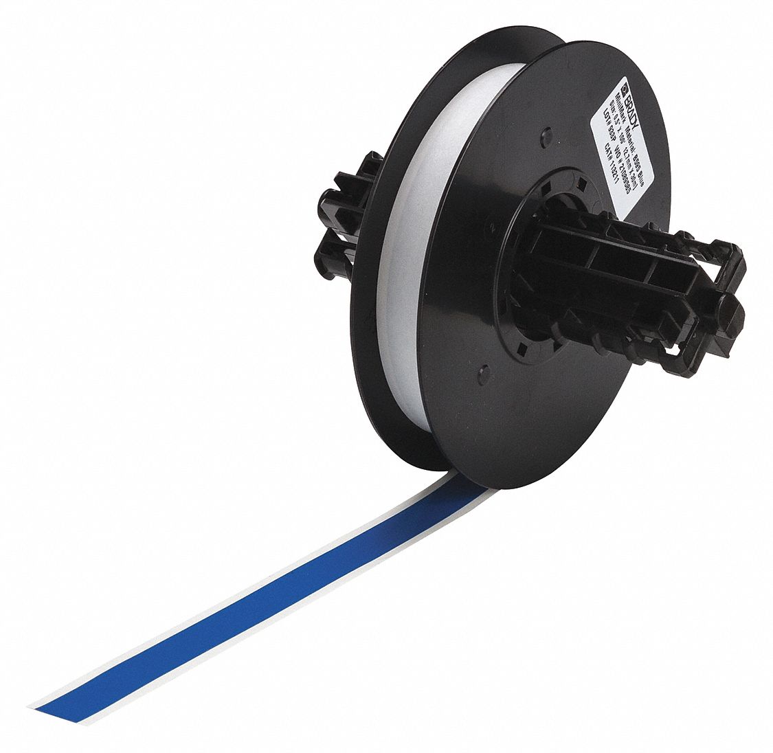 Continuous Label Stock: 1/2 in x 100 ft, Vinyl, Blue (Gloss), Outdoor